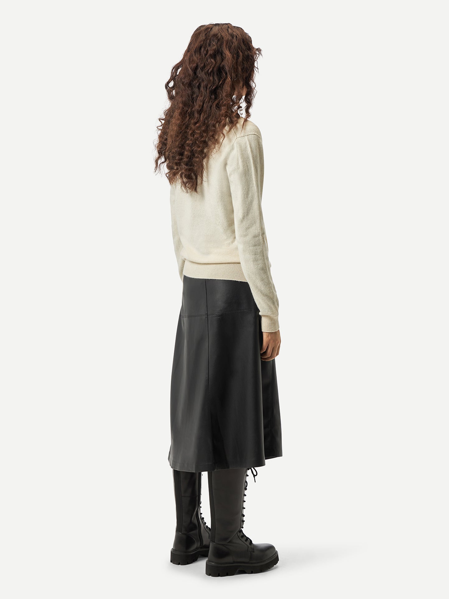 Basic V-Ausschnitt Kaschmirpullover