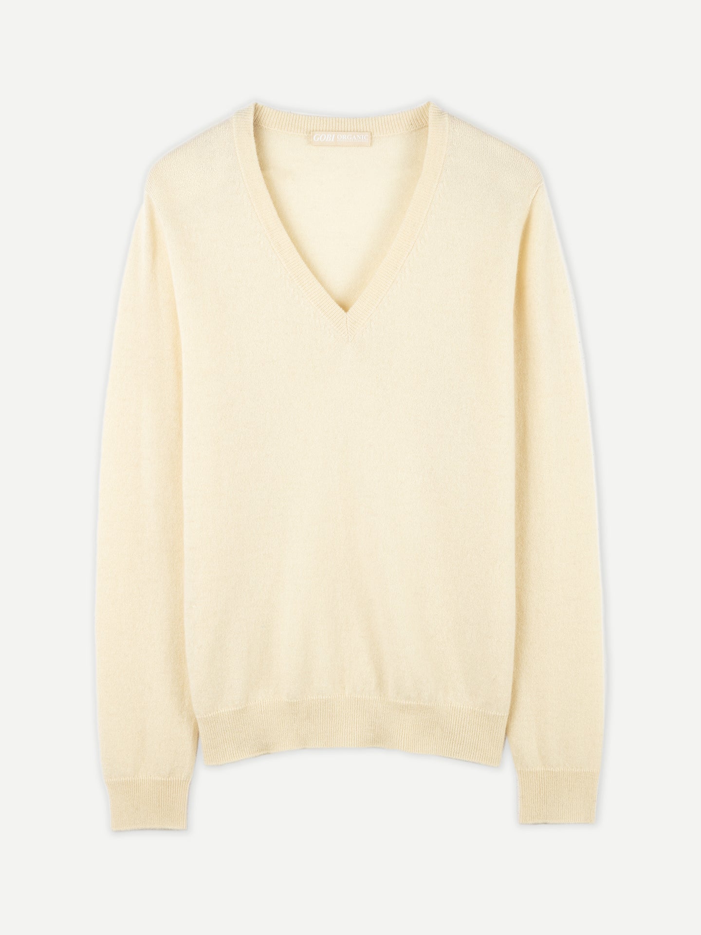Basic V-Ausschnitt Kaschmirpullover