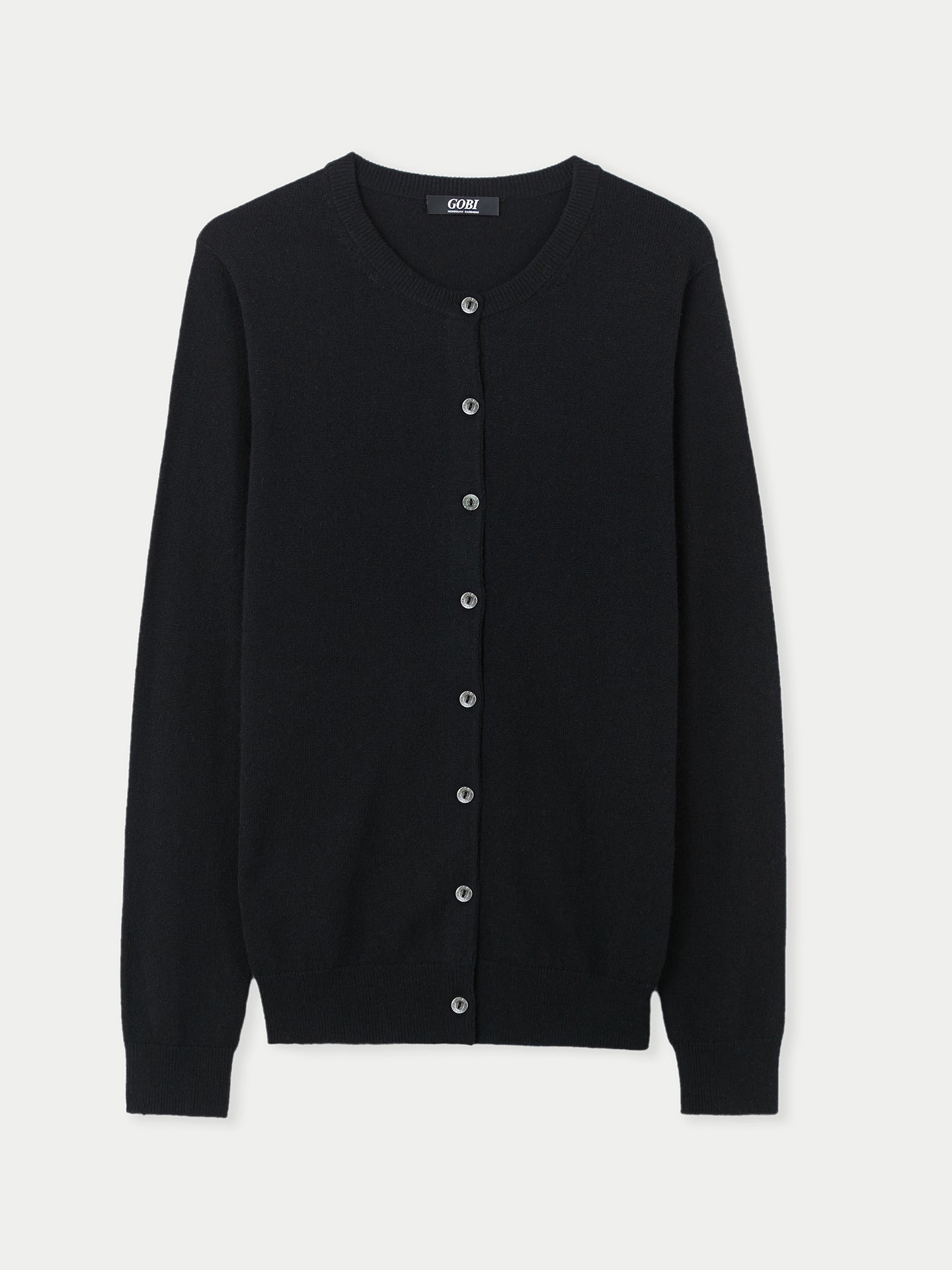 Basic B-Ausschnitt Kaschmirstrickjacke