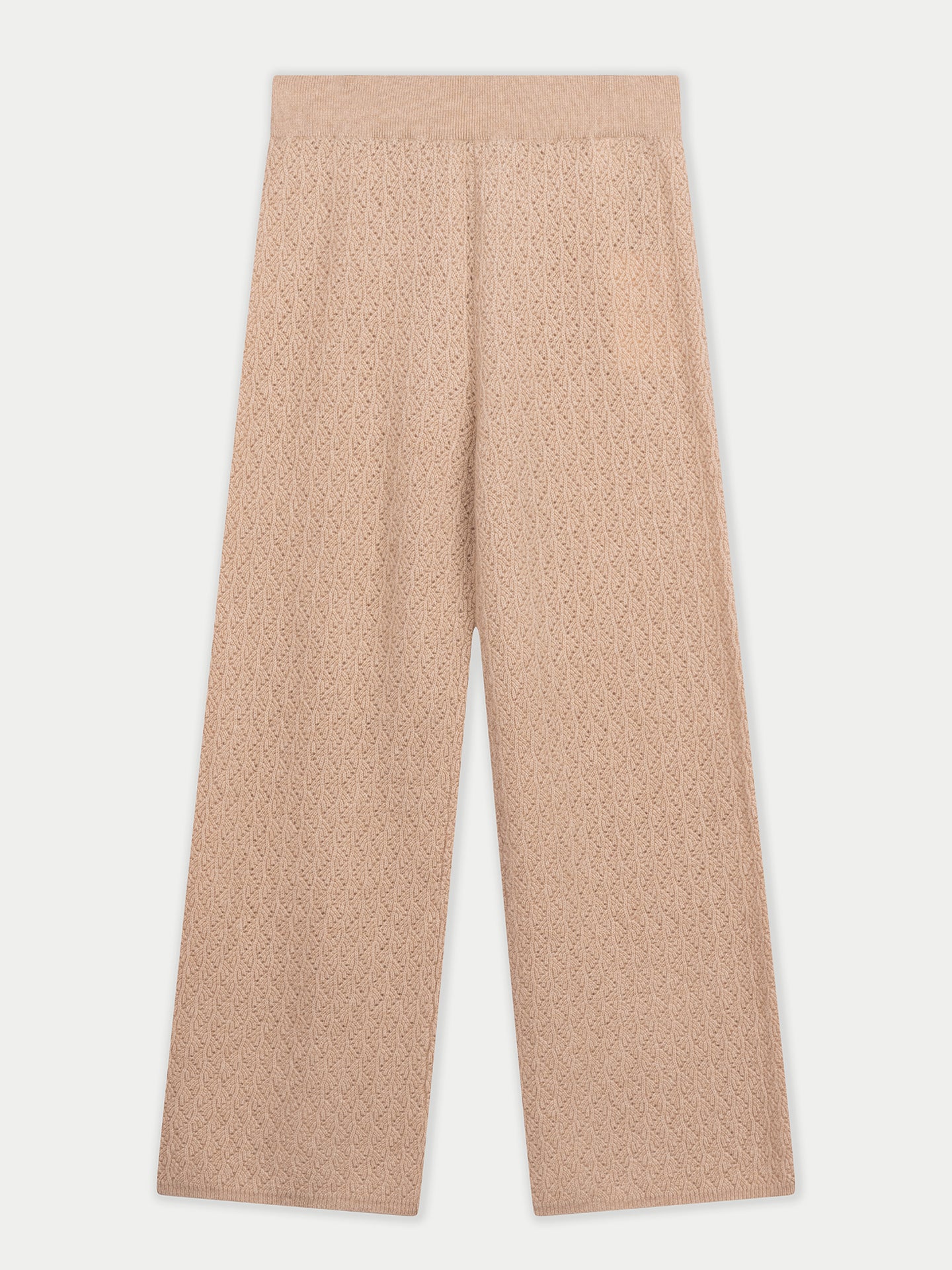 Weite Ajour-Strick Kaschmir-Hose für Damen | GOBI Cashmere