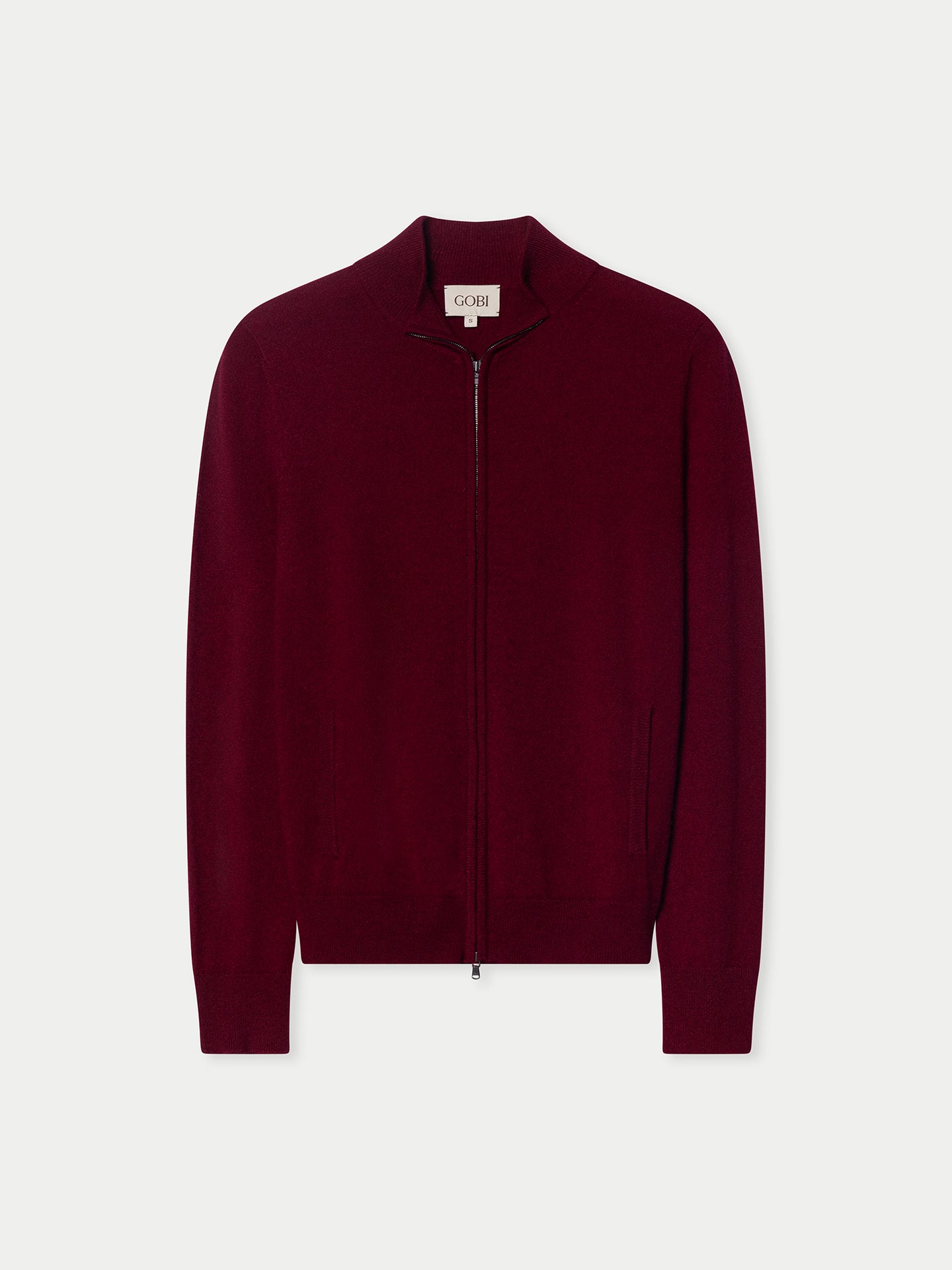 Zeitloser Kaschmir Strickjacke mit Reißverschluss