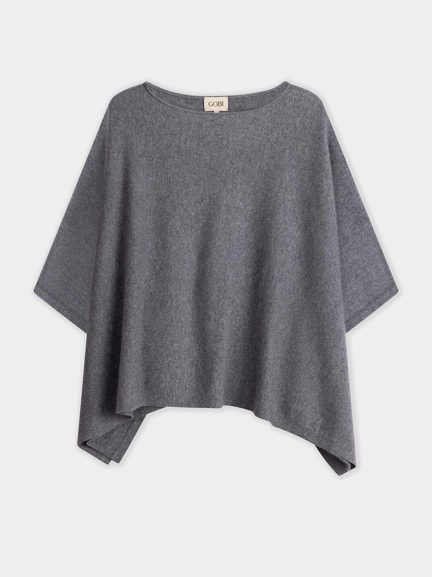 Kaschmir-Poncho mit U-Boot-Ausschnitt