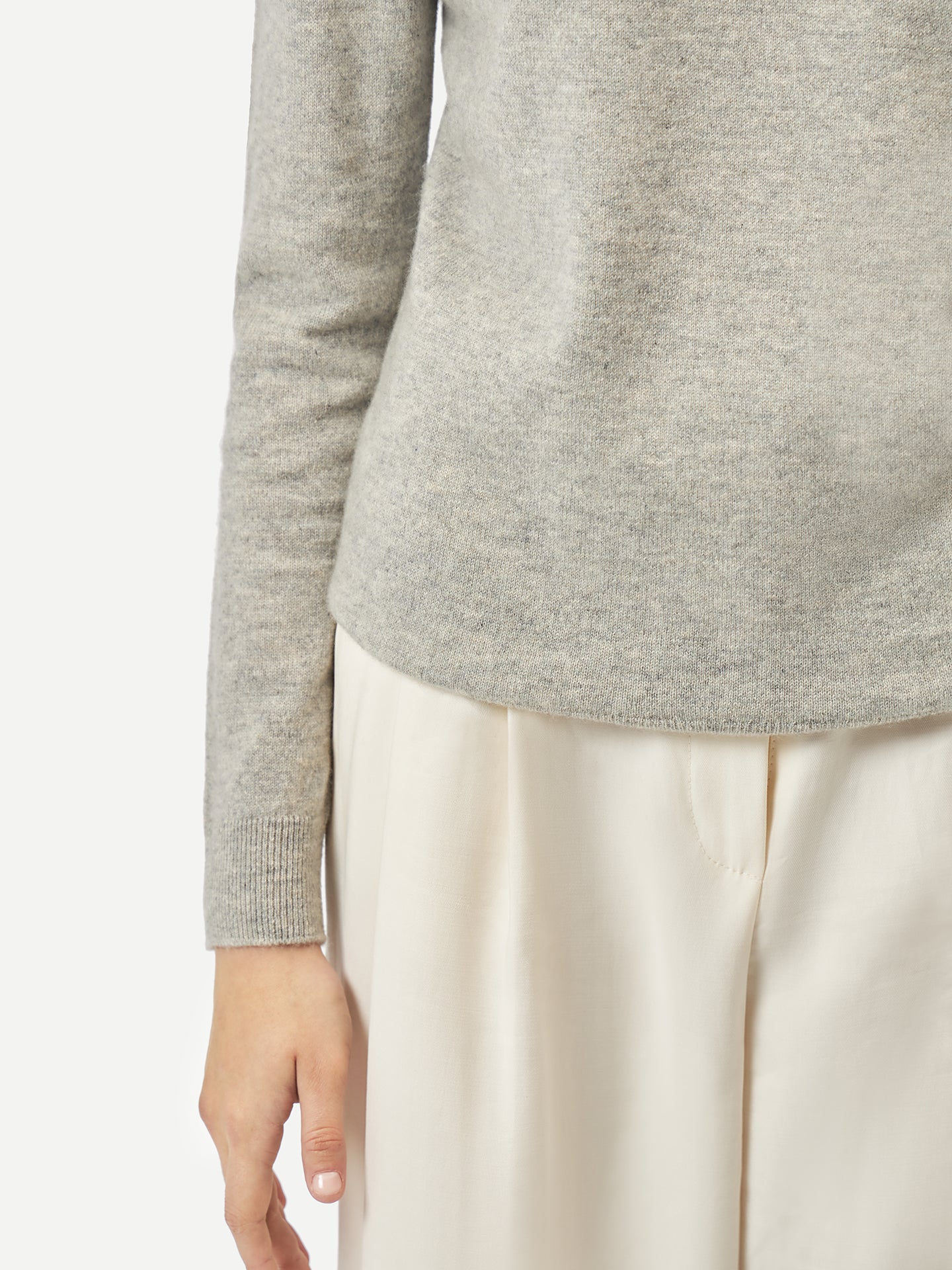 Basic Stehkragenpullover aus Kaschmir
