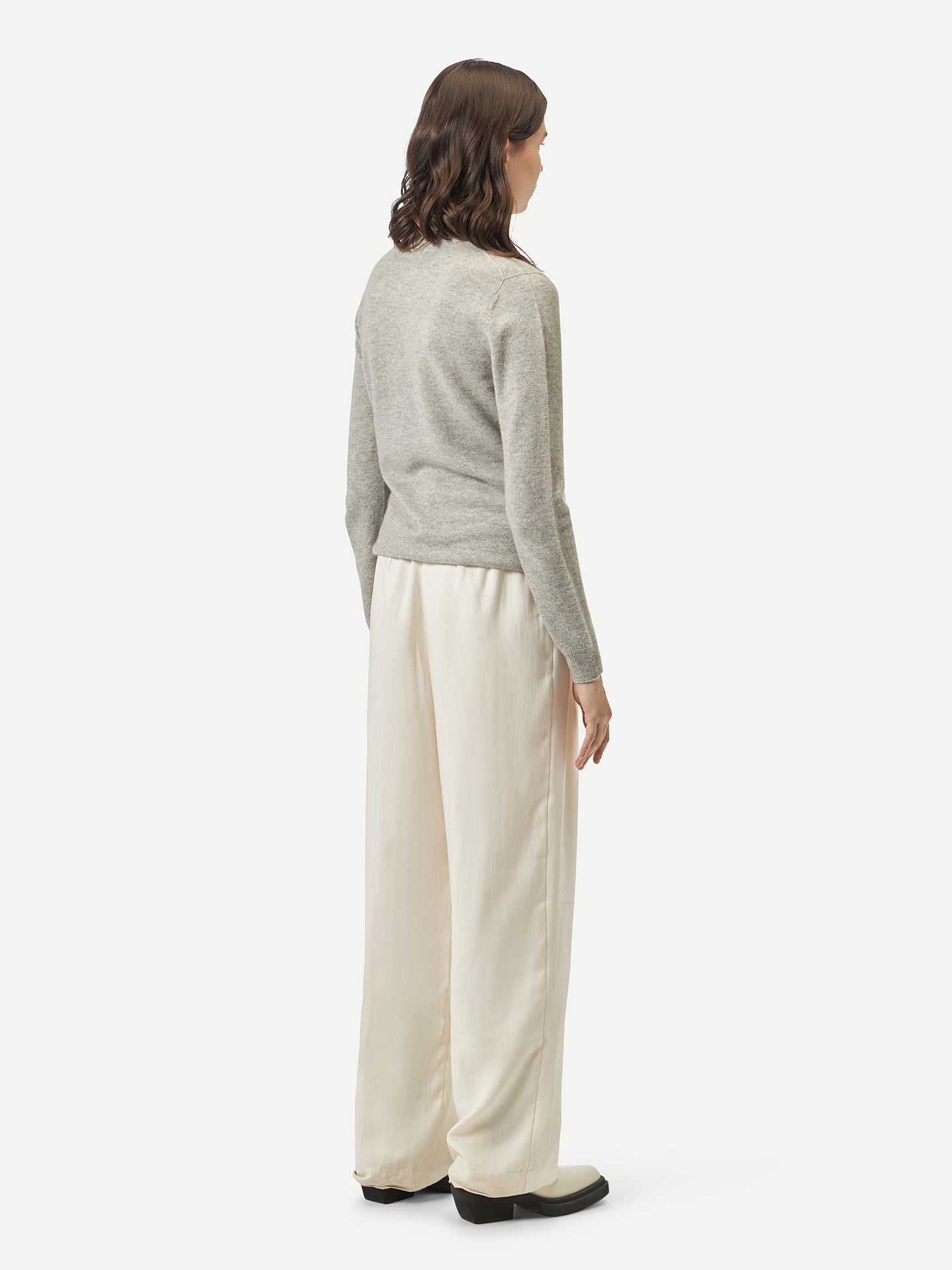 Basic Stehkragenpullover aus Kaschmir