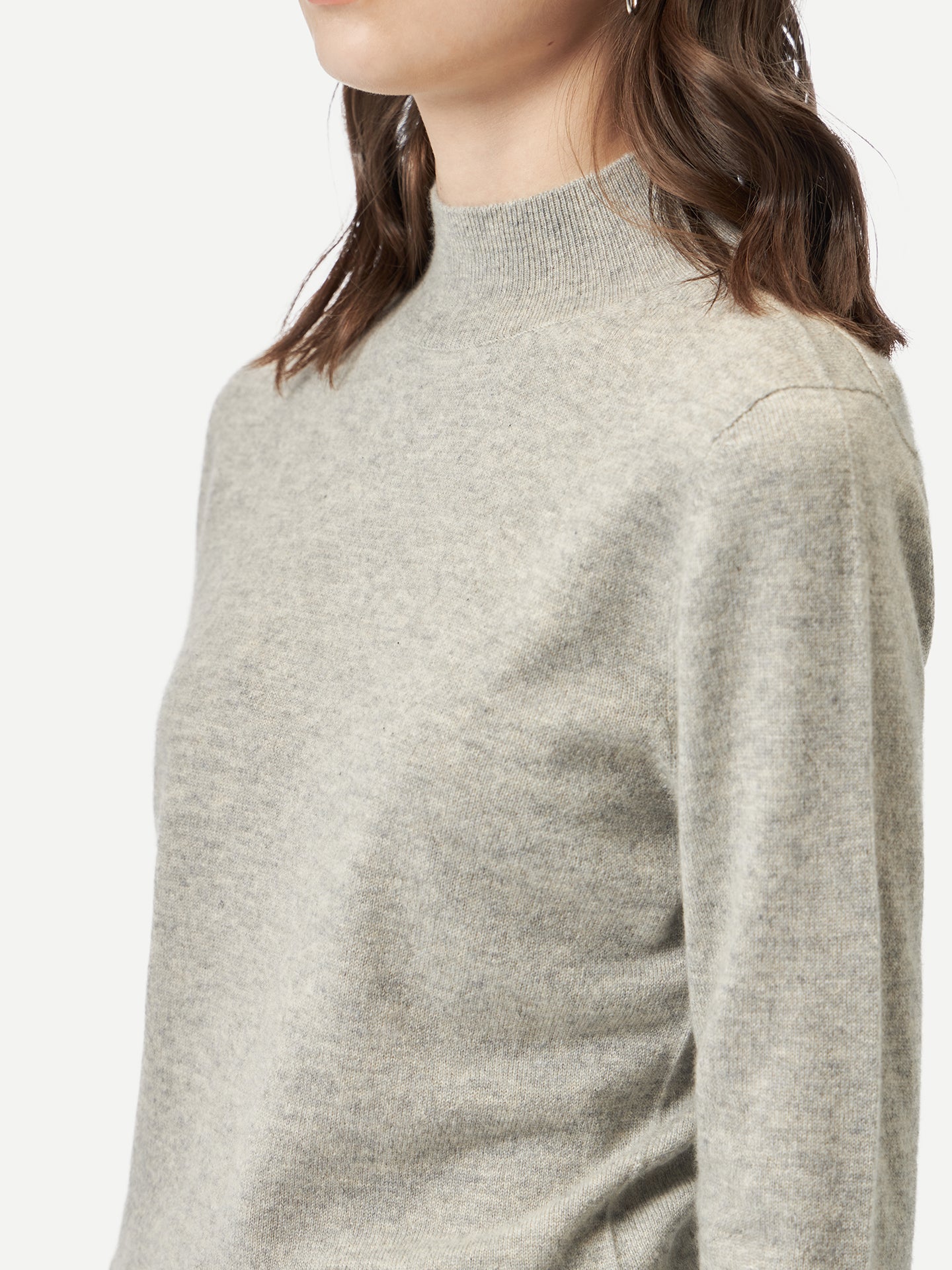 Basic Stehkragenpullover aus Kaschmir