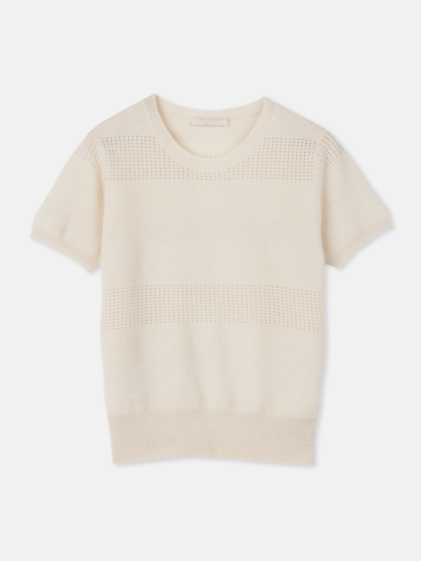 Authentisches kurzärmeliges Kaschmir-Top | GOBI Cashmere