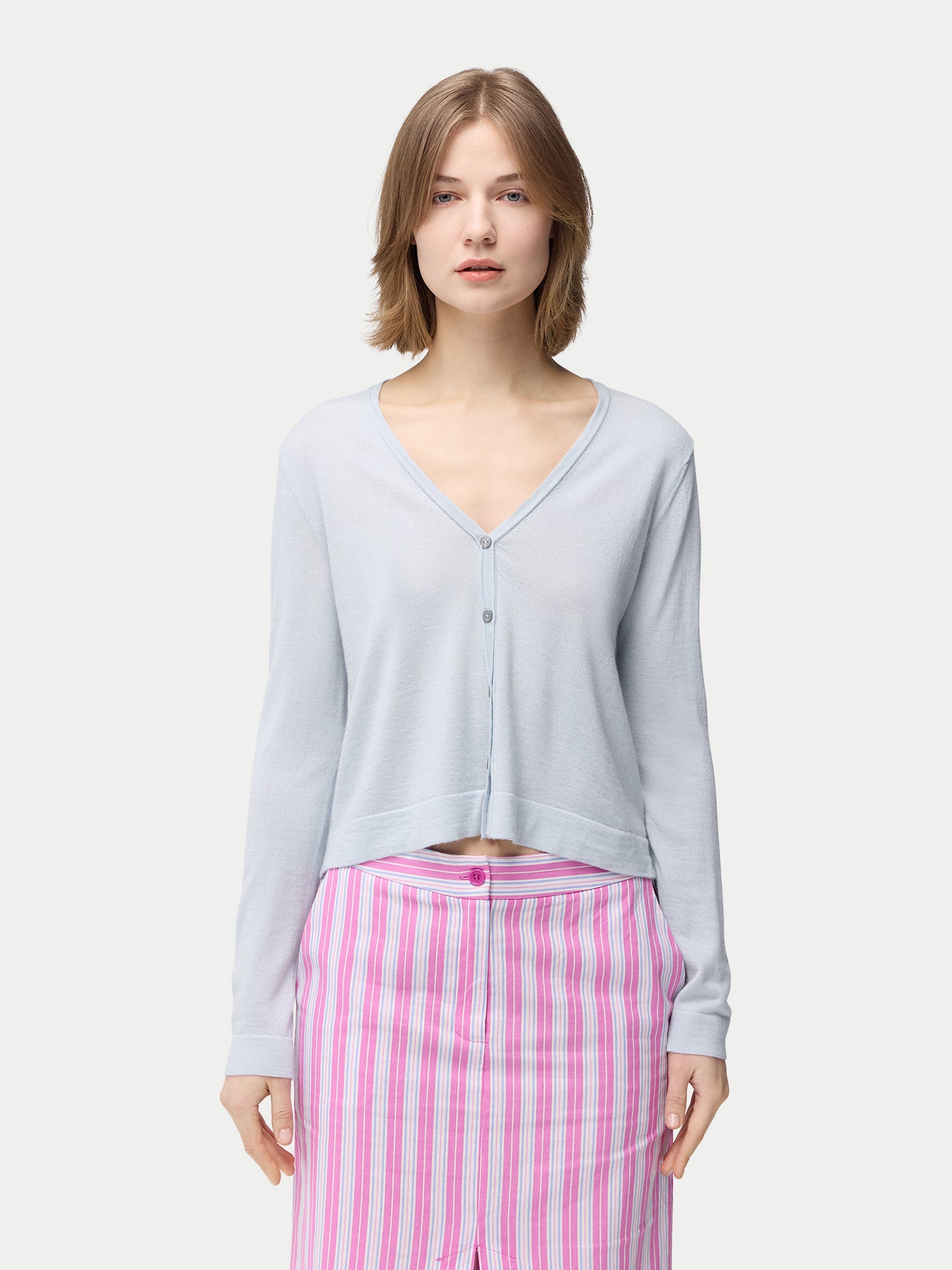 Leichte Strickjacke aus Kaschmir-Seide