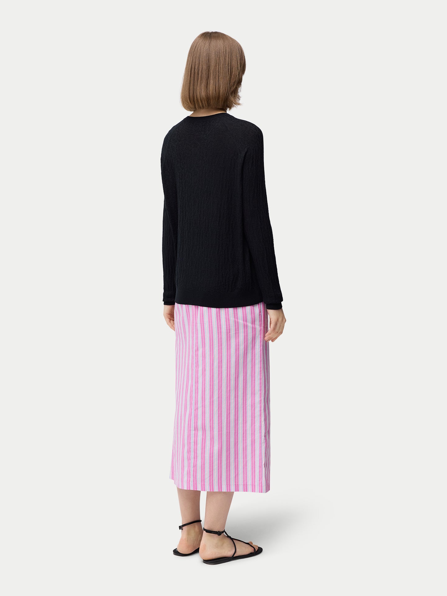 Pullover mit Struktur aus Seide-Kaschmir