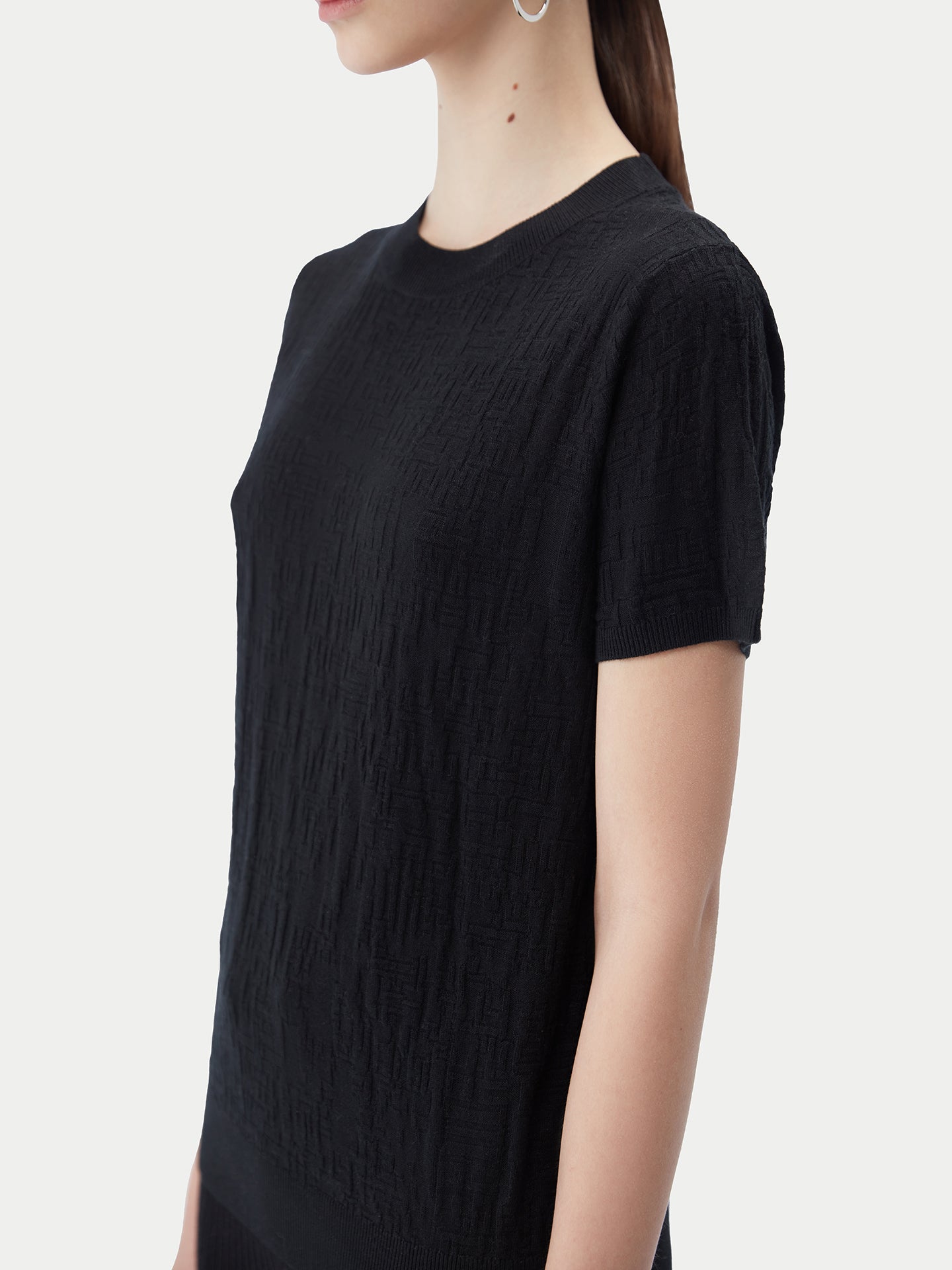 T-Shirt aus Seide-Kaschmir