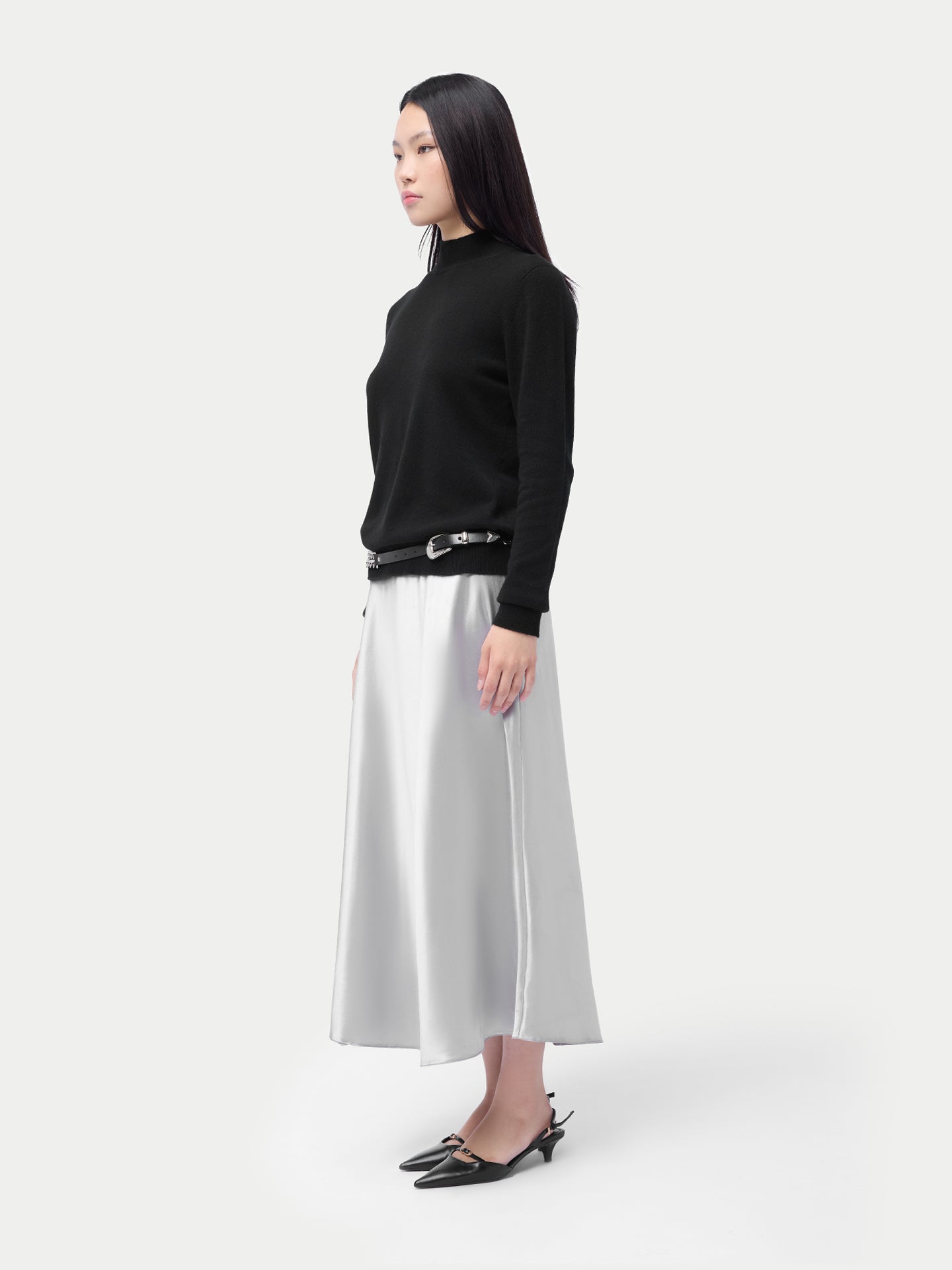 Kaschmir-Pullover mit Stehkragen