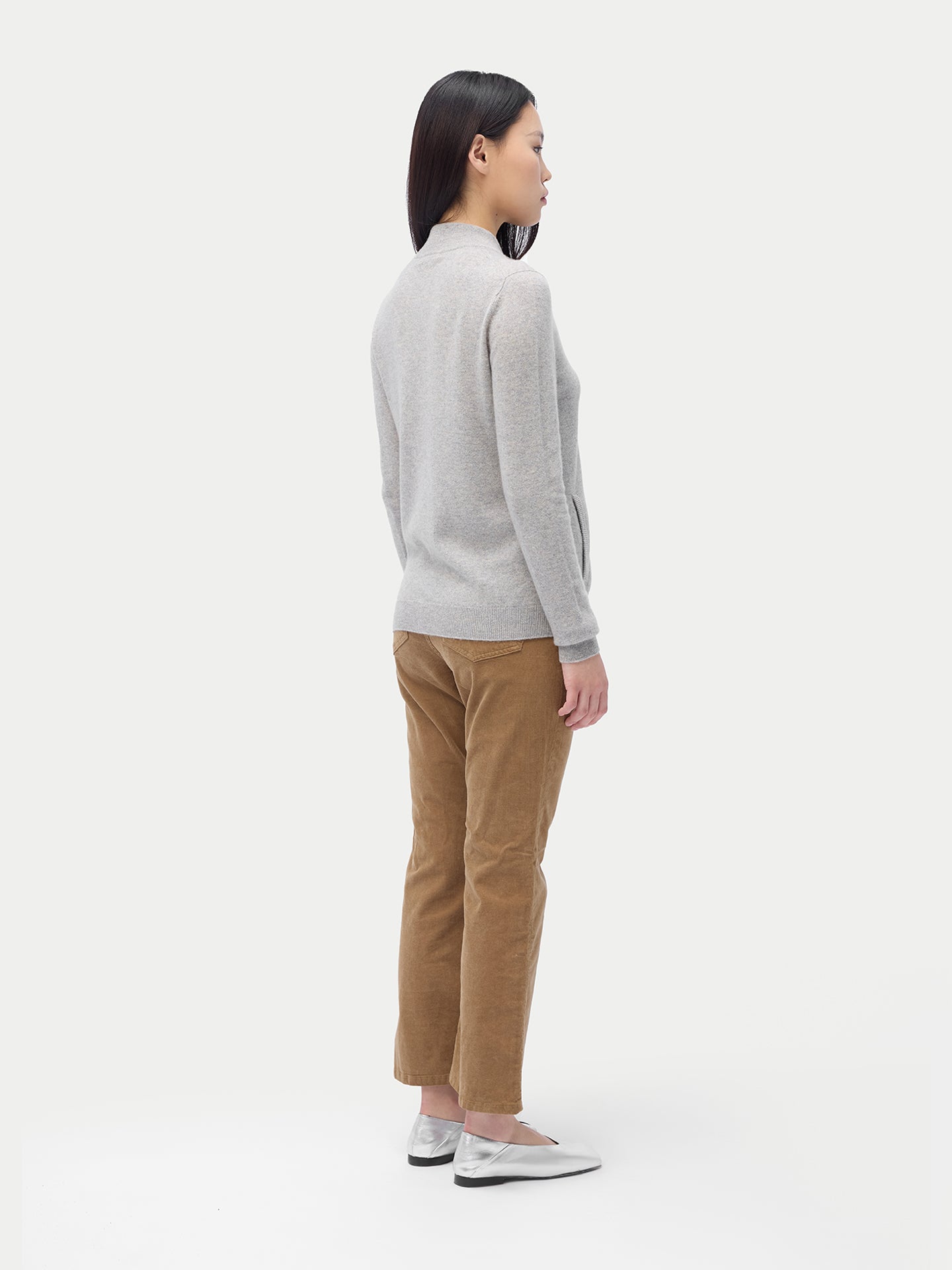 Kaschmir Cardigan mit Reißverschluss