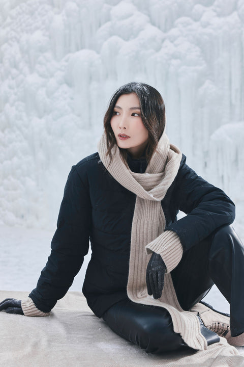 Damen KaschmirTECH Jacke, Editorial-Foto