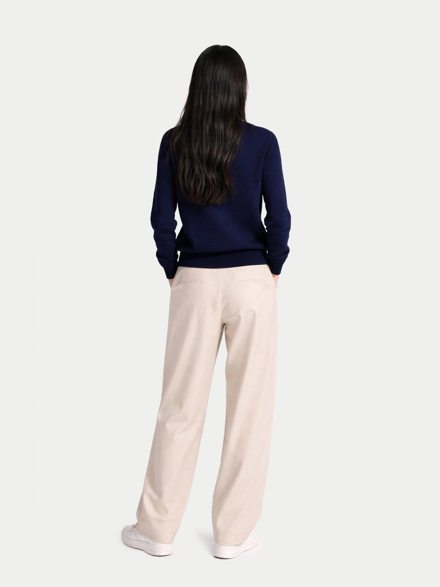 Damen Kaschmirpullover mit Rundhalsausschnitt