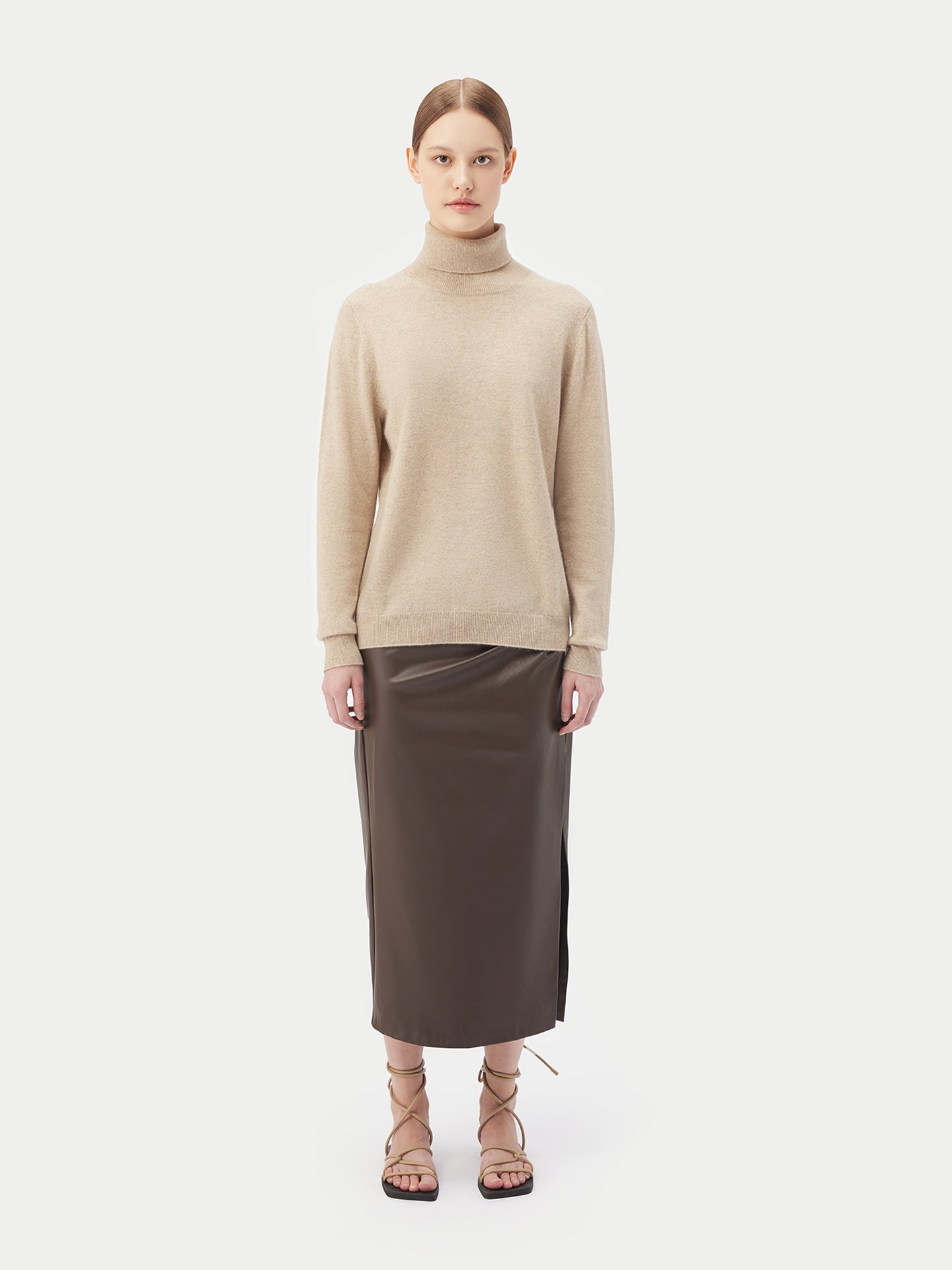 Basic Rollkragenpullover aus Kaschmir.