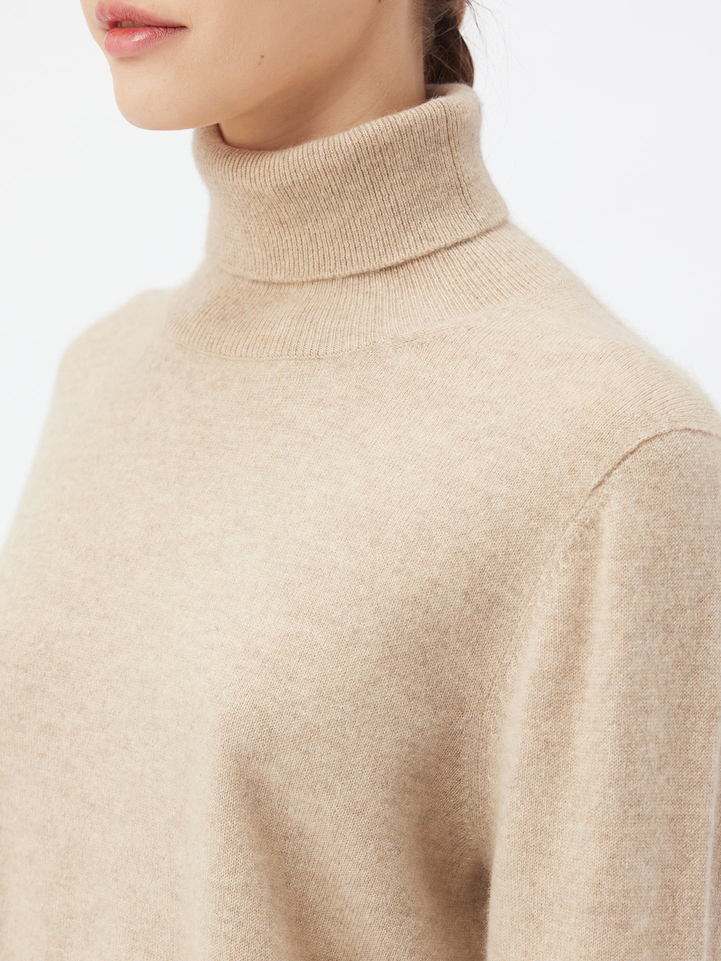Basic Rollkragenpullover aus Kaschmir.