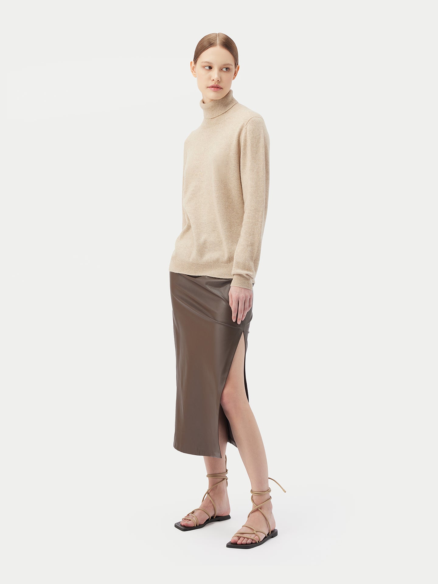 Basic Rollkragenpullover aus Kaschmir.