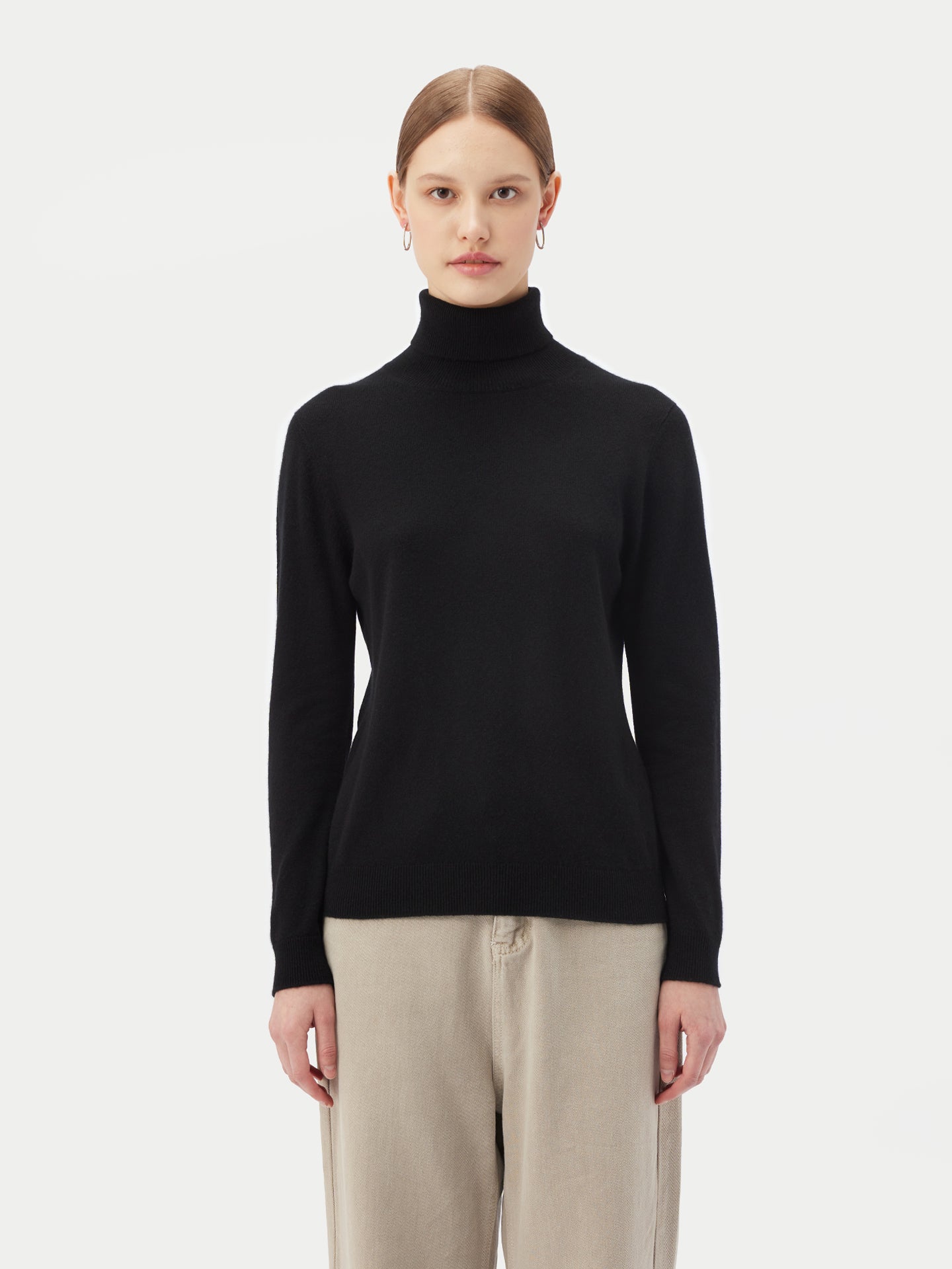 Basic Rollkragenpullover aus Kaschmir