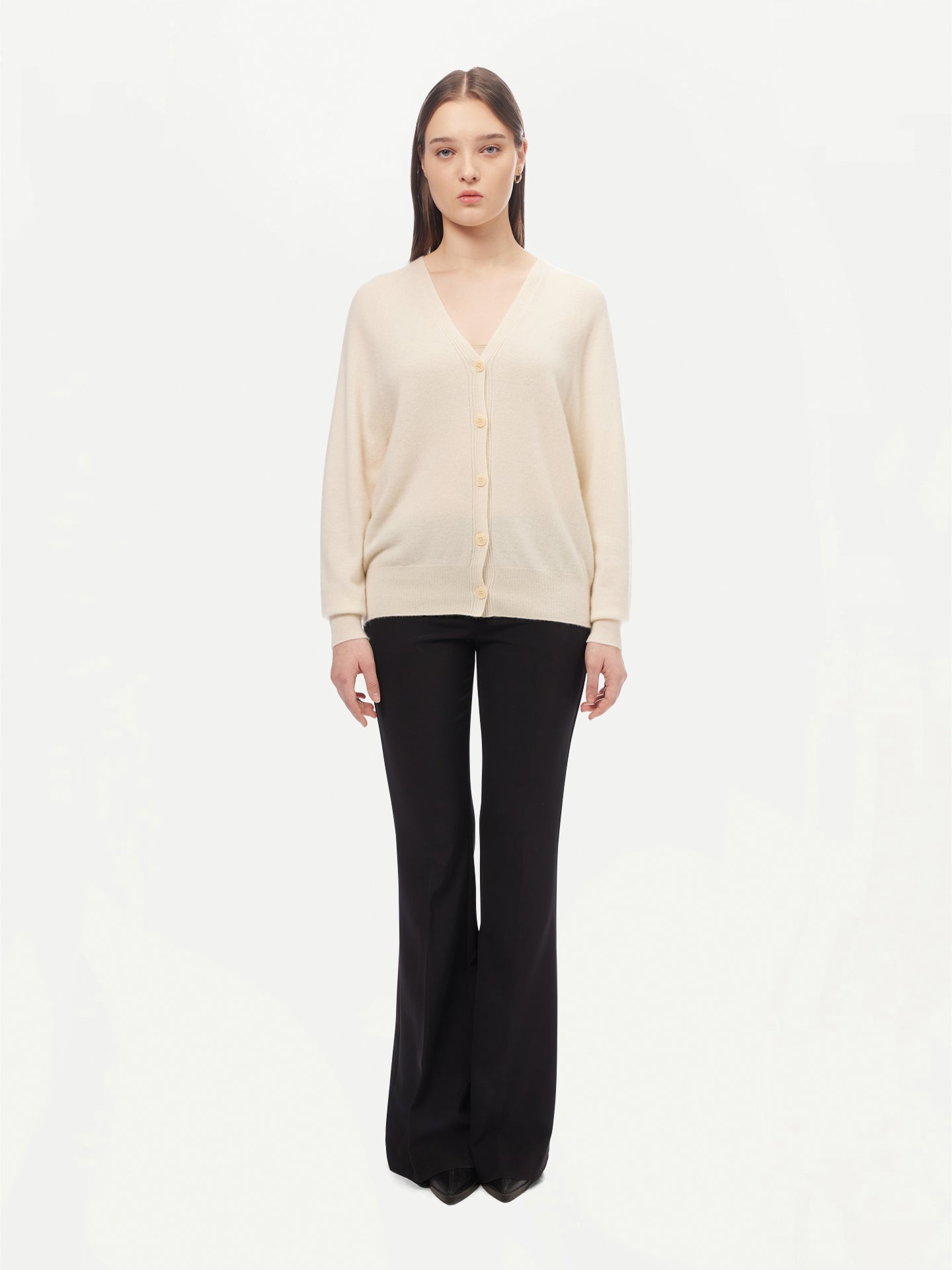 Kaschmir Strickjacke mit Knöpfen