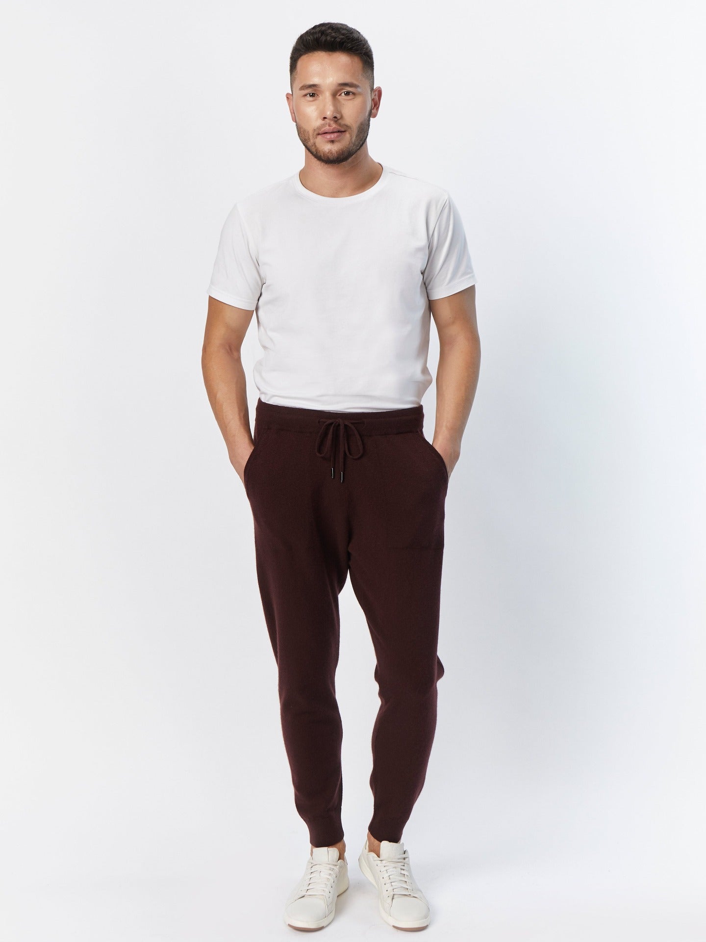 Herren Kaschmir Lockere Jogginghose decadent chocolate - Gobi Cashmere