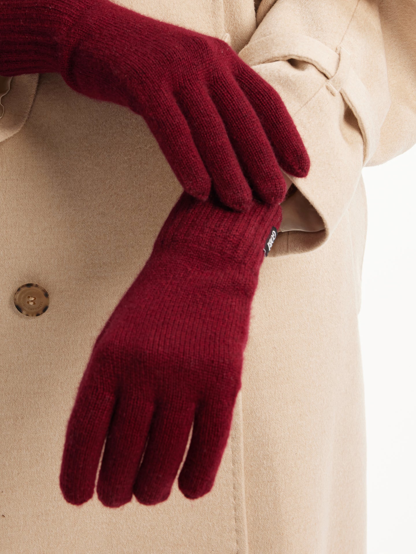 Herren Kaschmir Handschuhe bordeaux - Gobi Cashmere