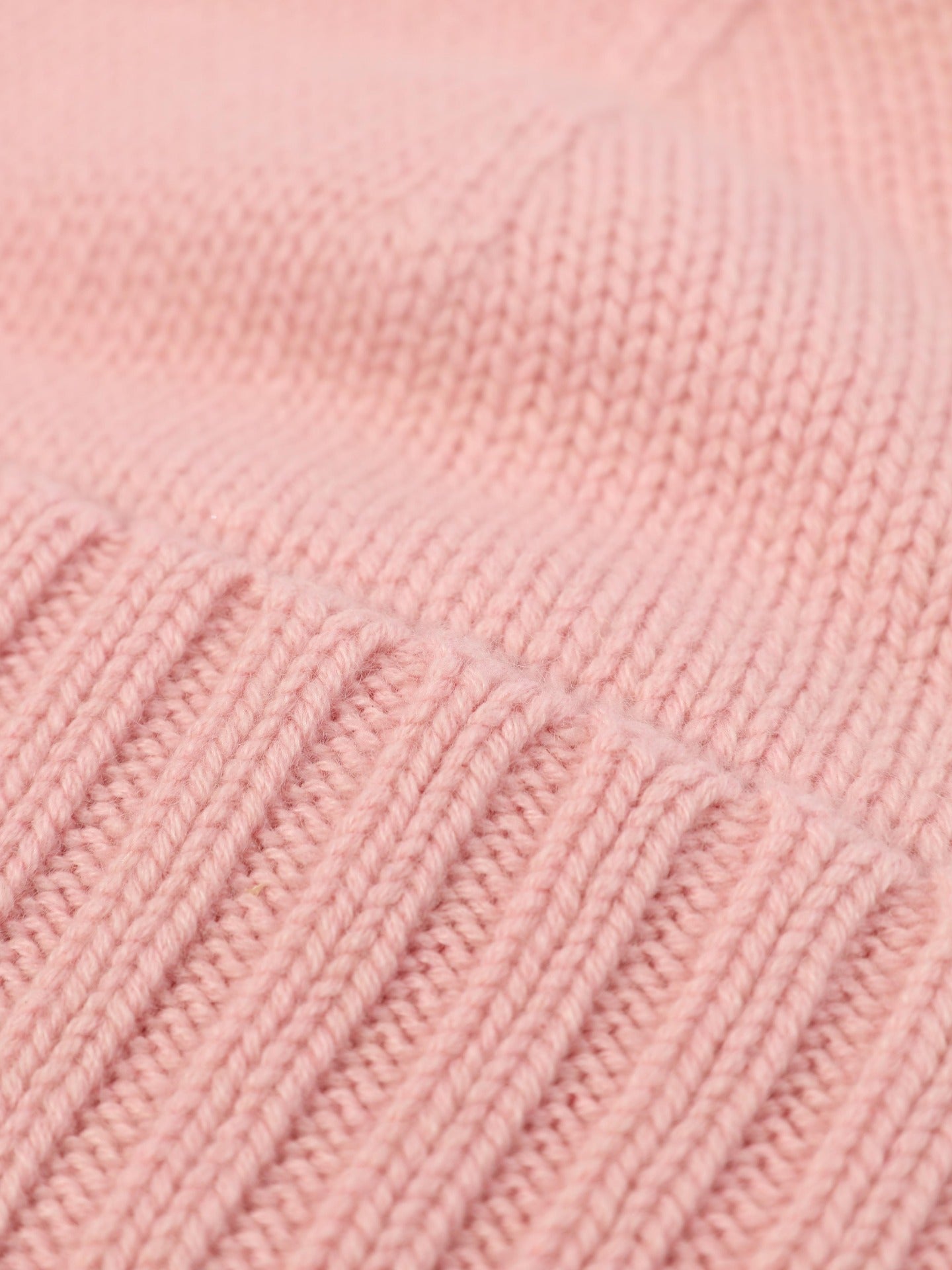 Unisex Kaschmir Rippenstrick-Mütze Puderrosa - Gobi Cashmere