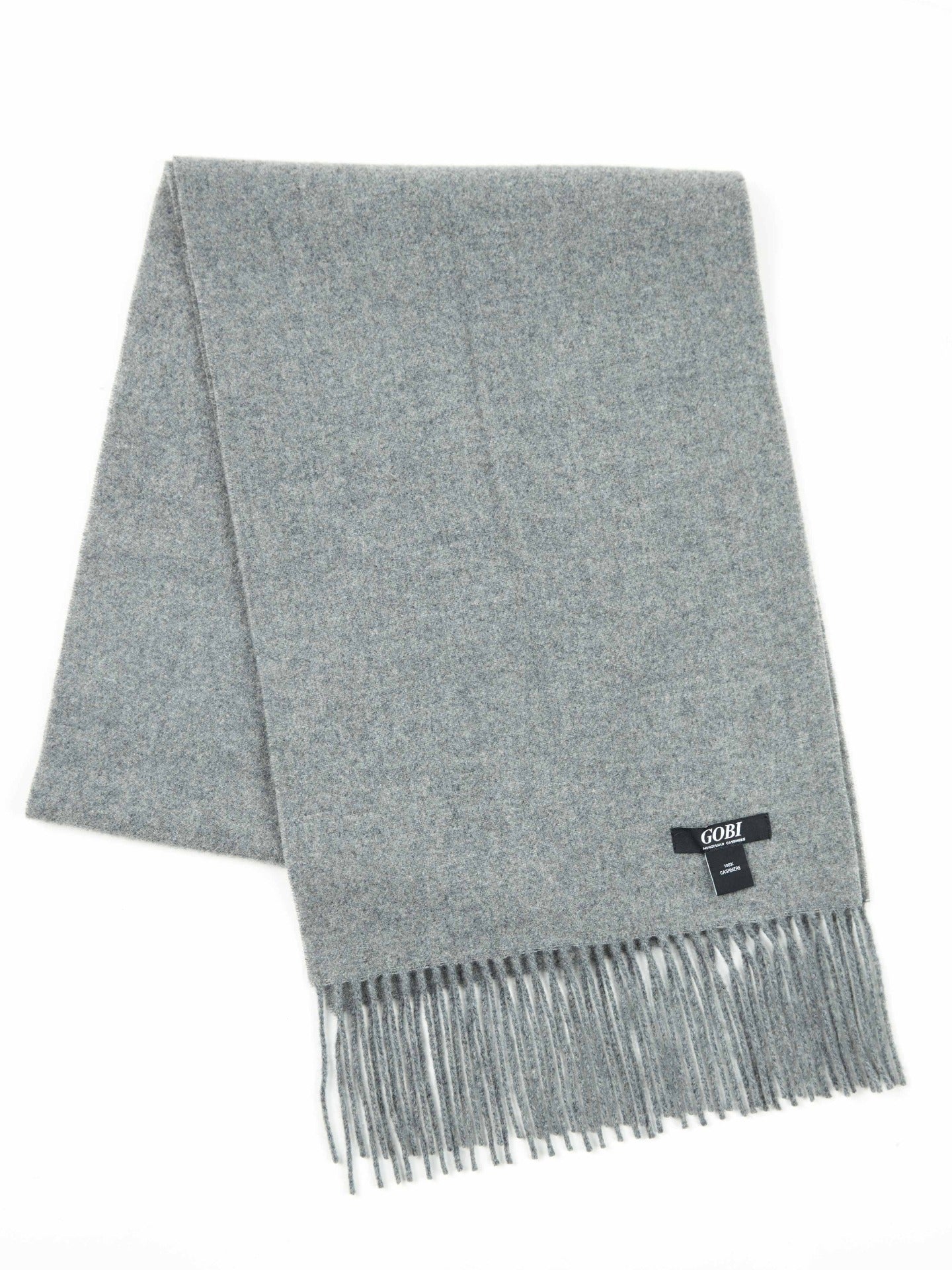 Unisex Kaschmir Schal Mit Fransen dunkelgrau - Gobi Cashmere
