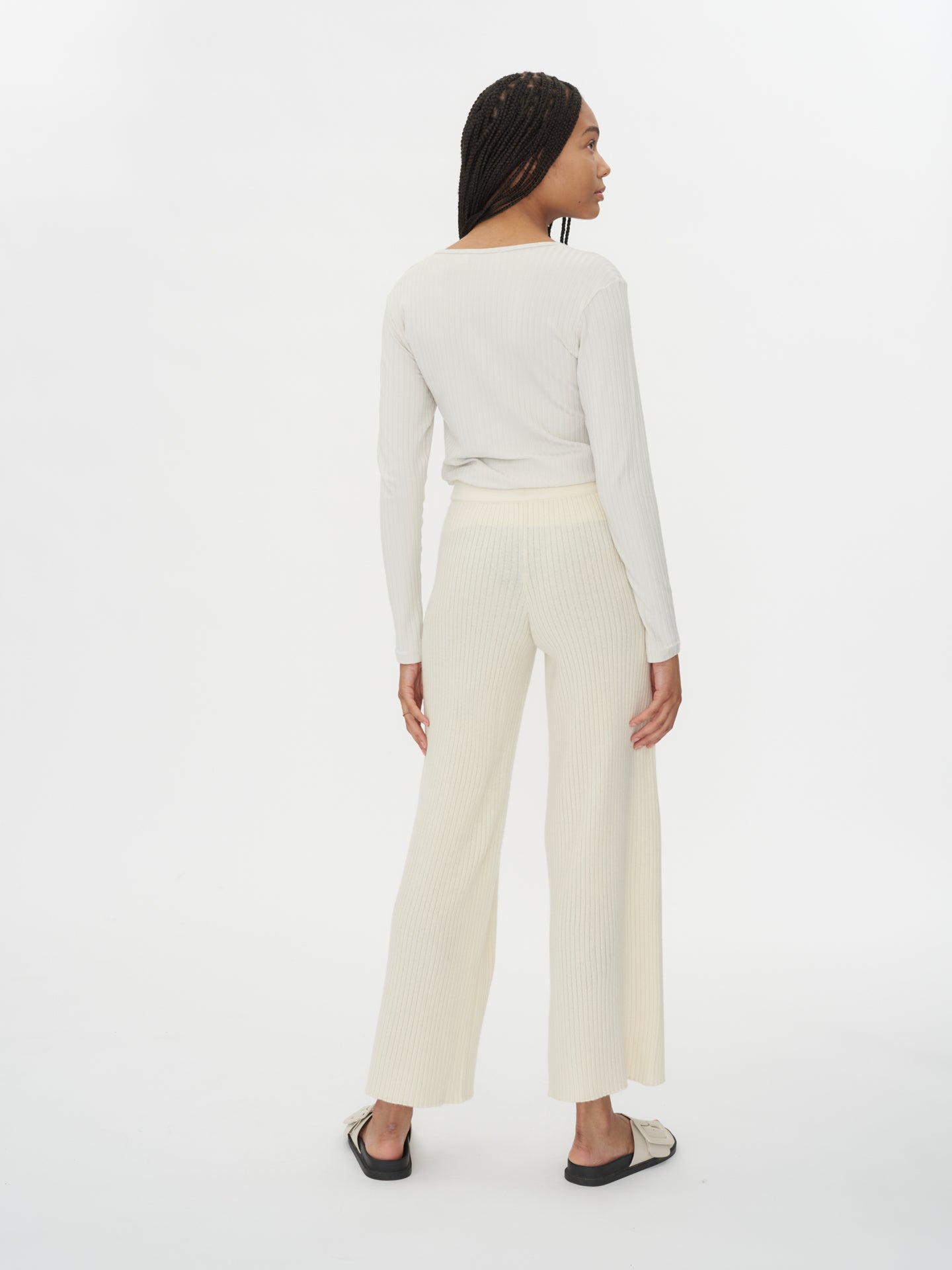 Damen Kaschmir Lässige Hose Marshmallow - Gobi Cashmere