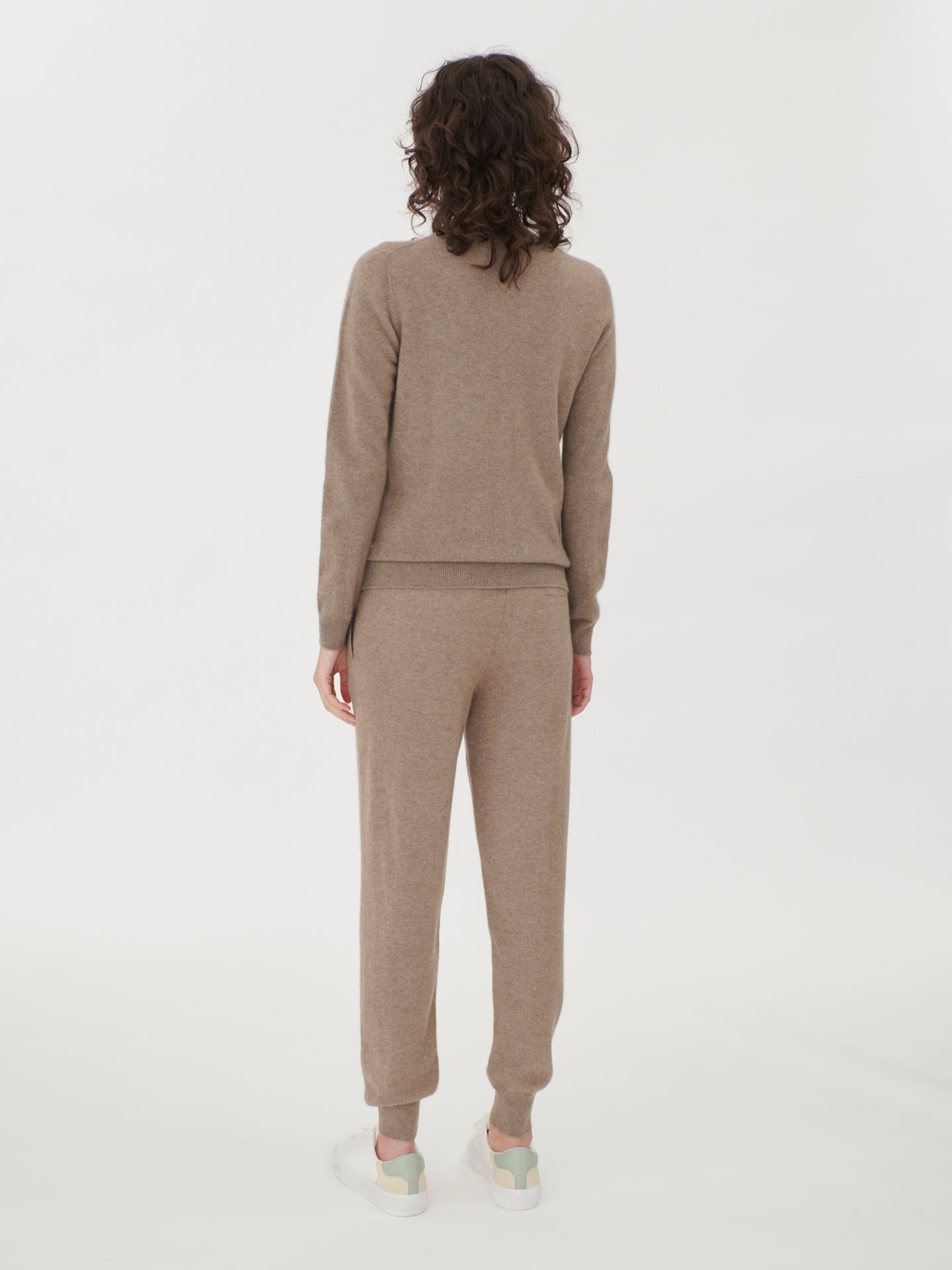 Damen Kaschmir Strickjacke Mit Reißverschluss Taupe - Gobi Cashmere