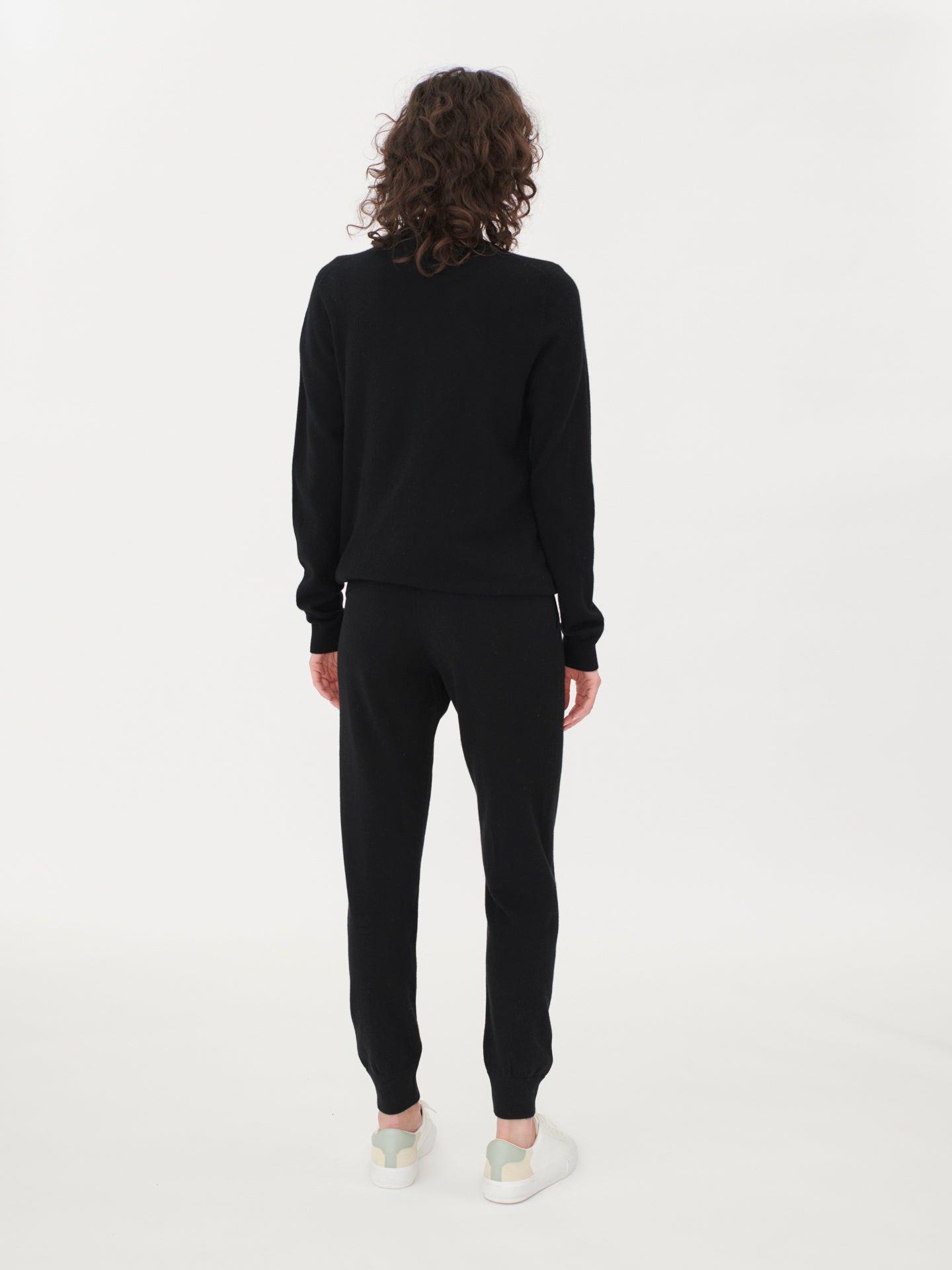 Damen Kaschmir Strickjacke Mit Reißverschluss Schwarz - Gobi Cashmere