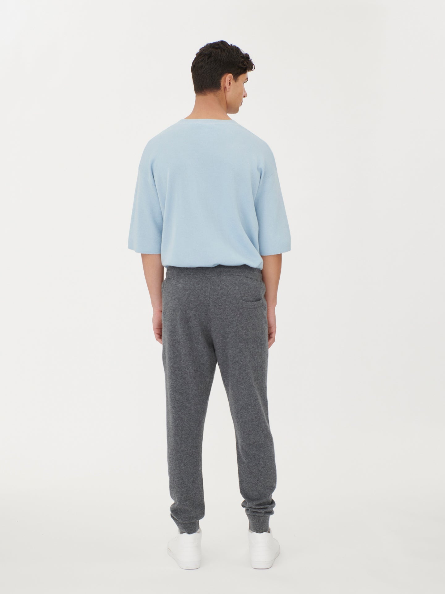 Herren Kaschmir Lockere Jogginghose Plum Kitten - Gobi Cashmere