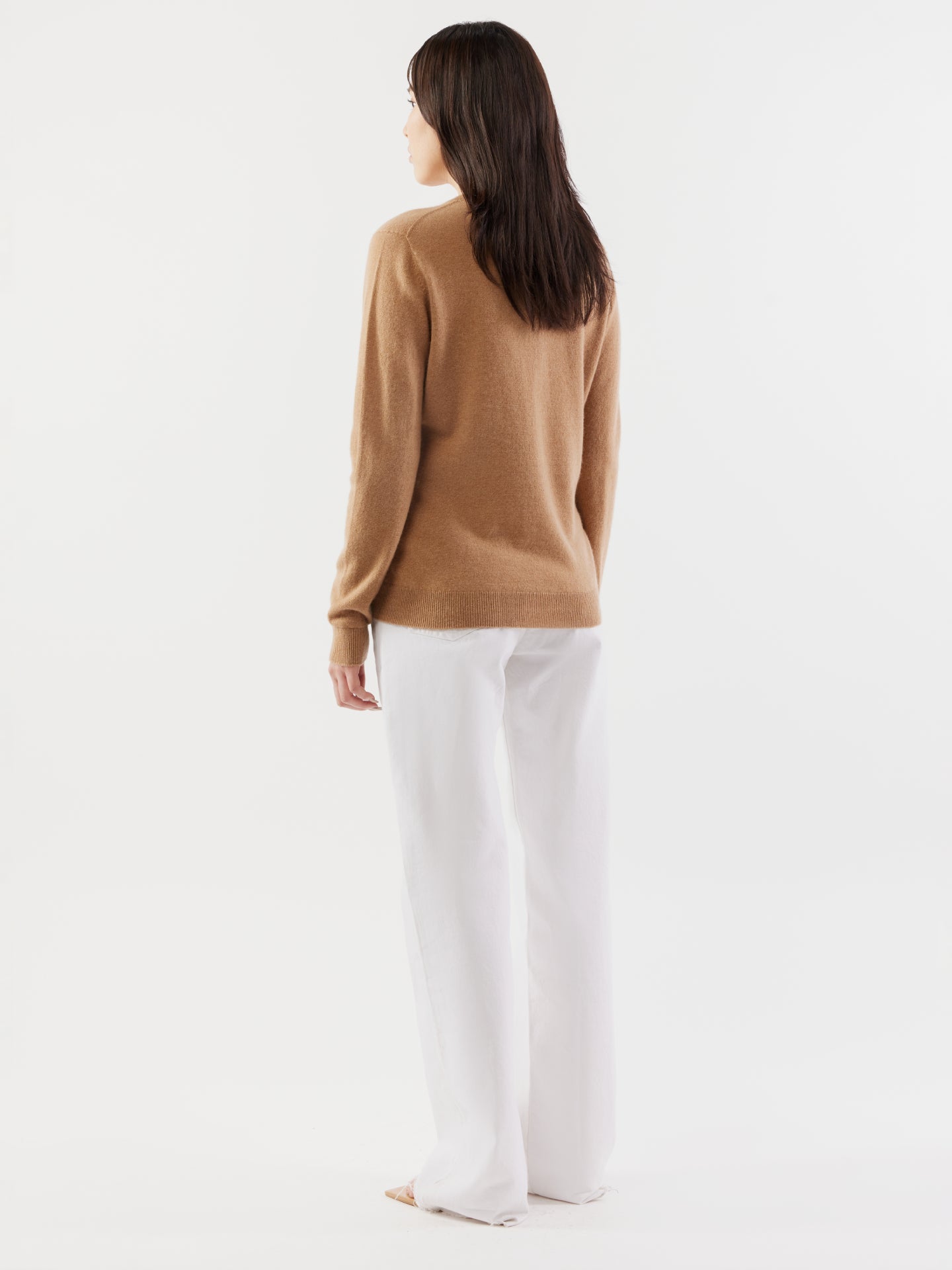 Damen Kaschmir R-Ausschnitt Strickjacke schaffell - Gobi Cashmere