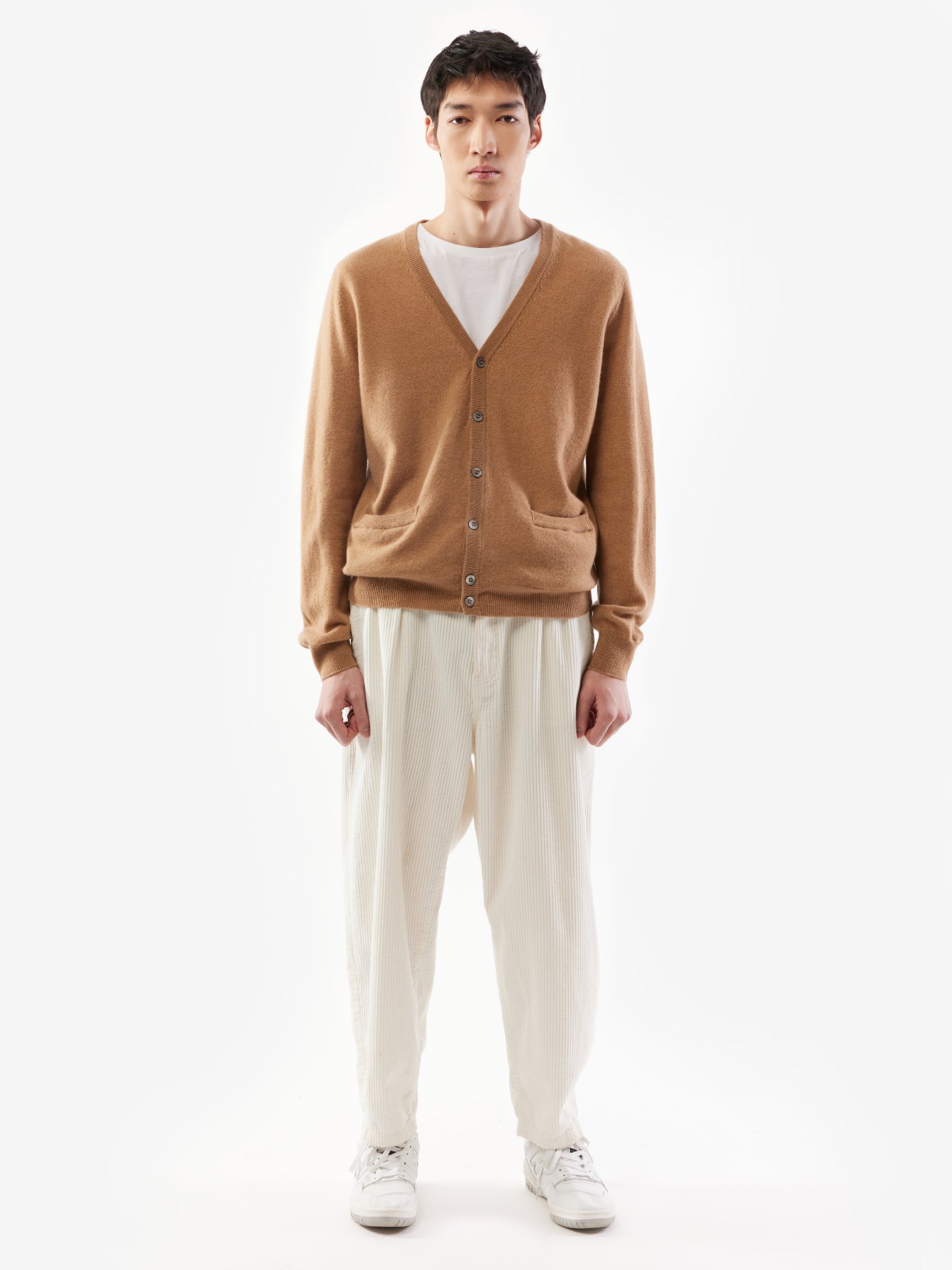 Herren Kachmir V-Ausschnitt Strickjacke Mit Knöpfen schaffell - Gobi Cashmere