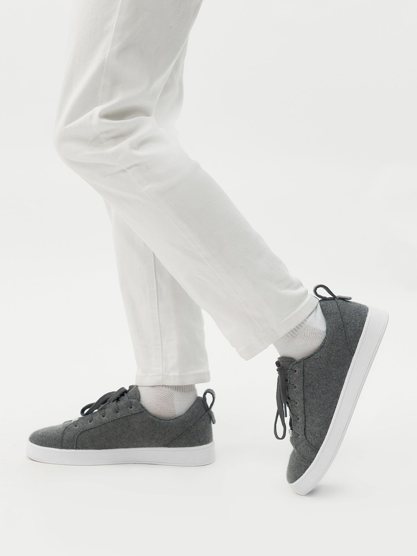Unisex Cashmere Low Ankle Sneakers Gray - Gobi Cashmere