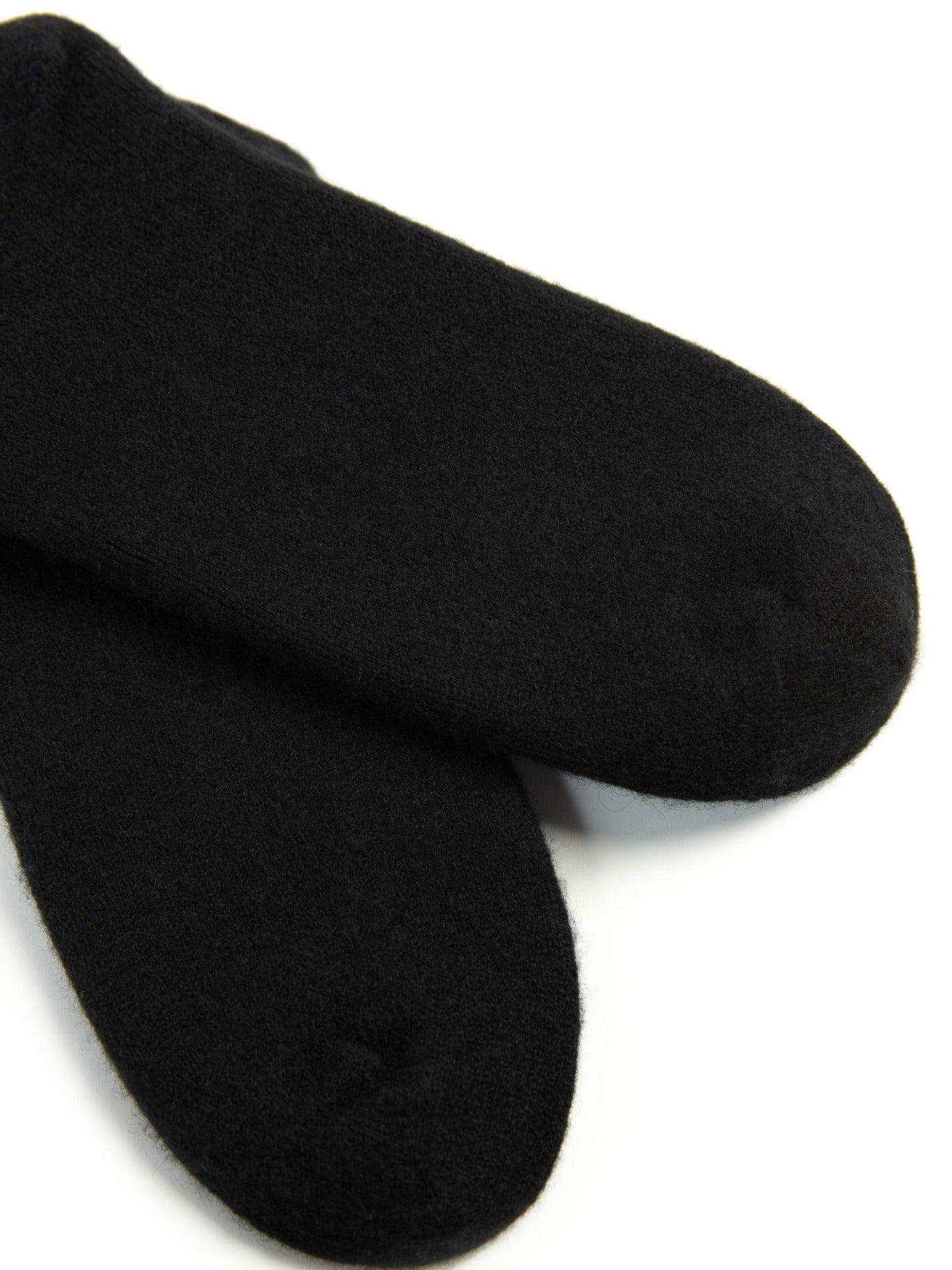Unisex Kaschmir Trimmstrick-Socken Schwarz - Gobi Cashmere