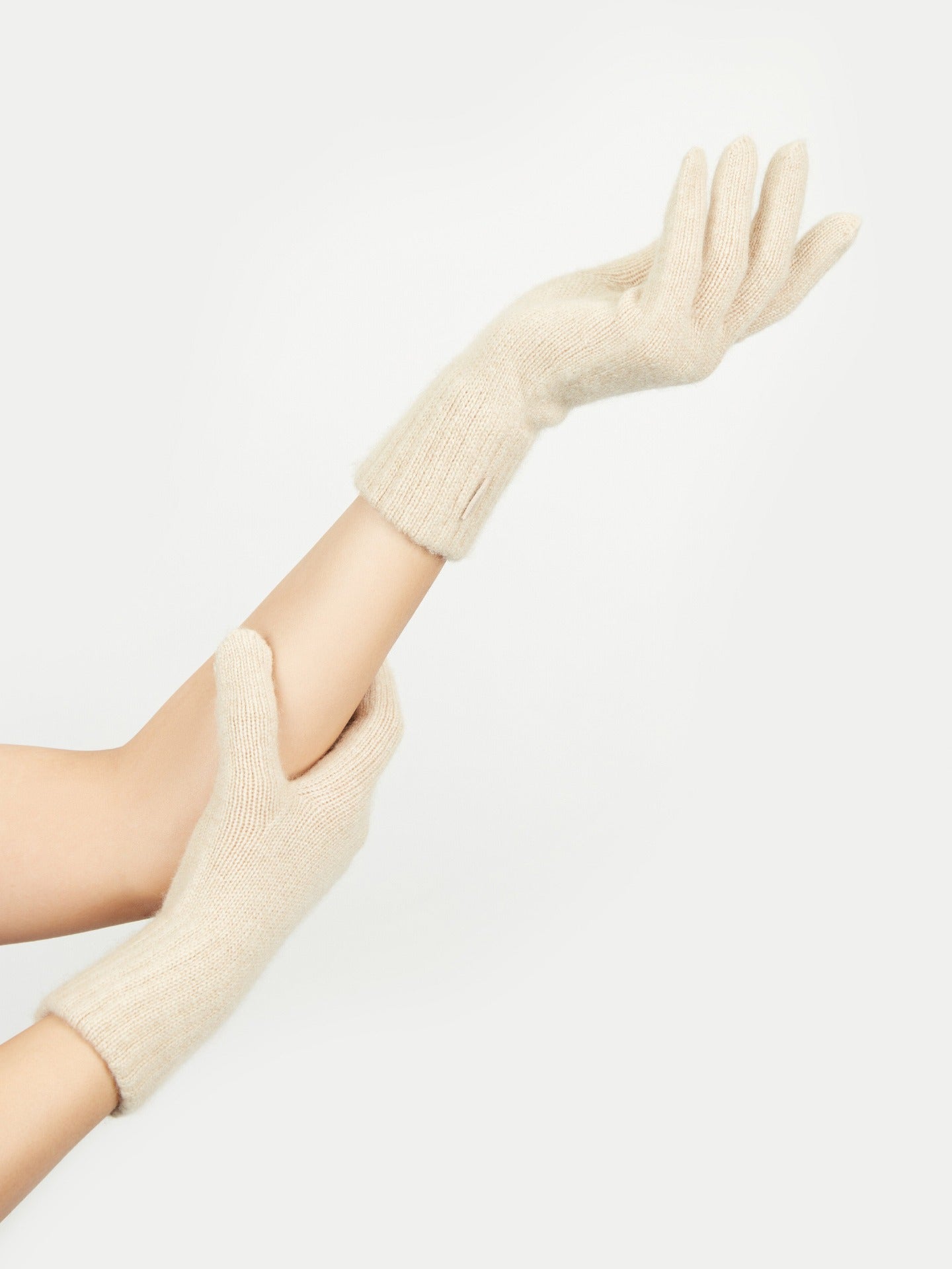 Damen Kaschmir Handschuhe Beige - Gobi Cashmere