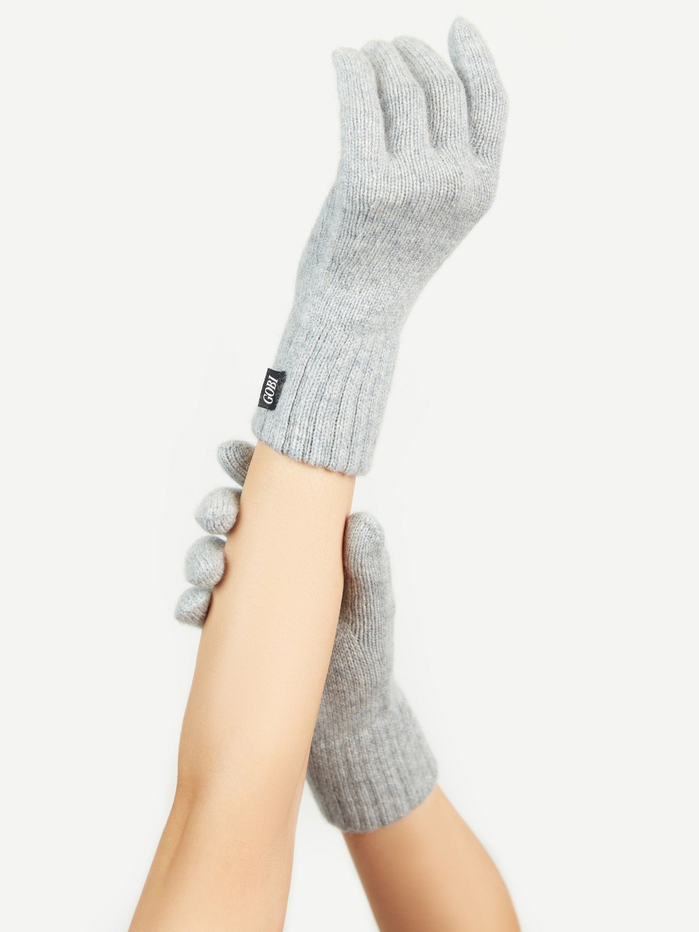 Damen Kaschmir Handschuhe Hellgrau - Gobi Cashmere