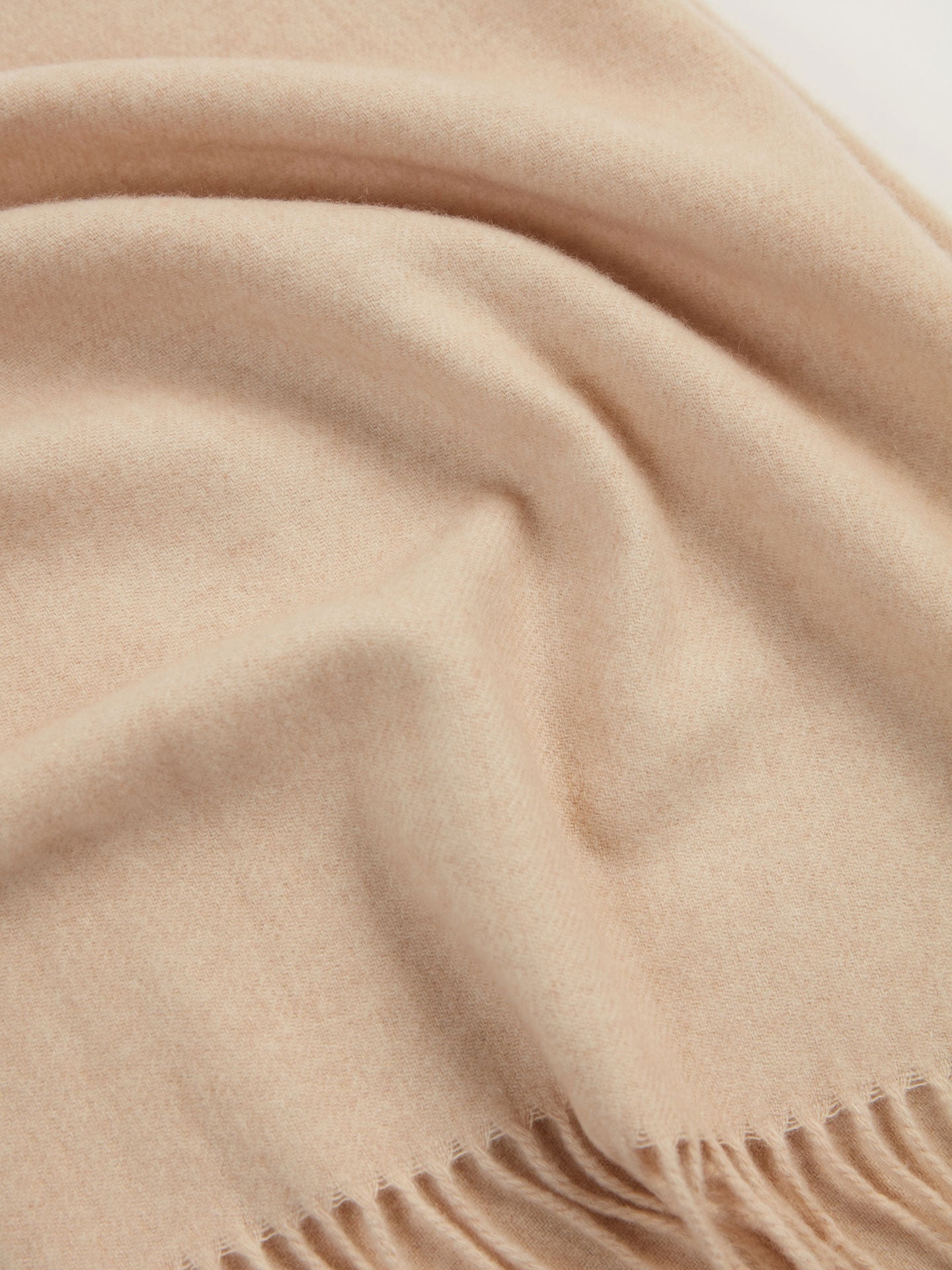 Damen Kaschmir Übergroßer Gewebter Schal Beige - Gobi Cashmere