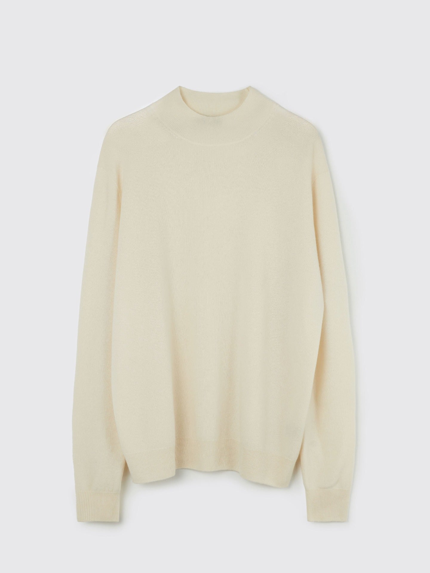 Herren Kaschmir Stehkragenpullover Marshmallow - Gobi Cashmere