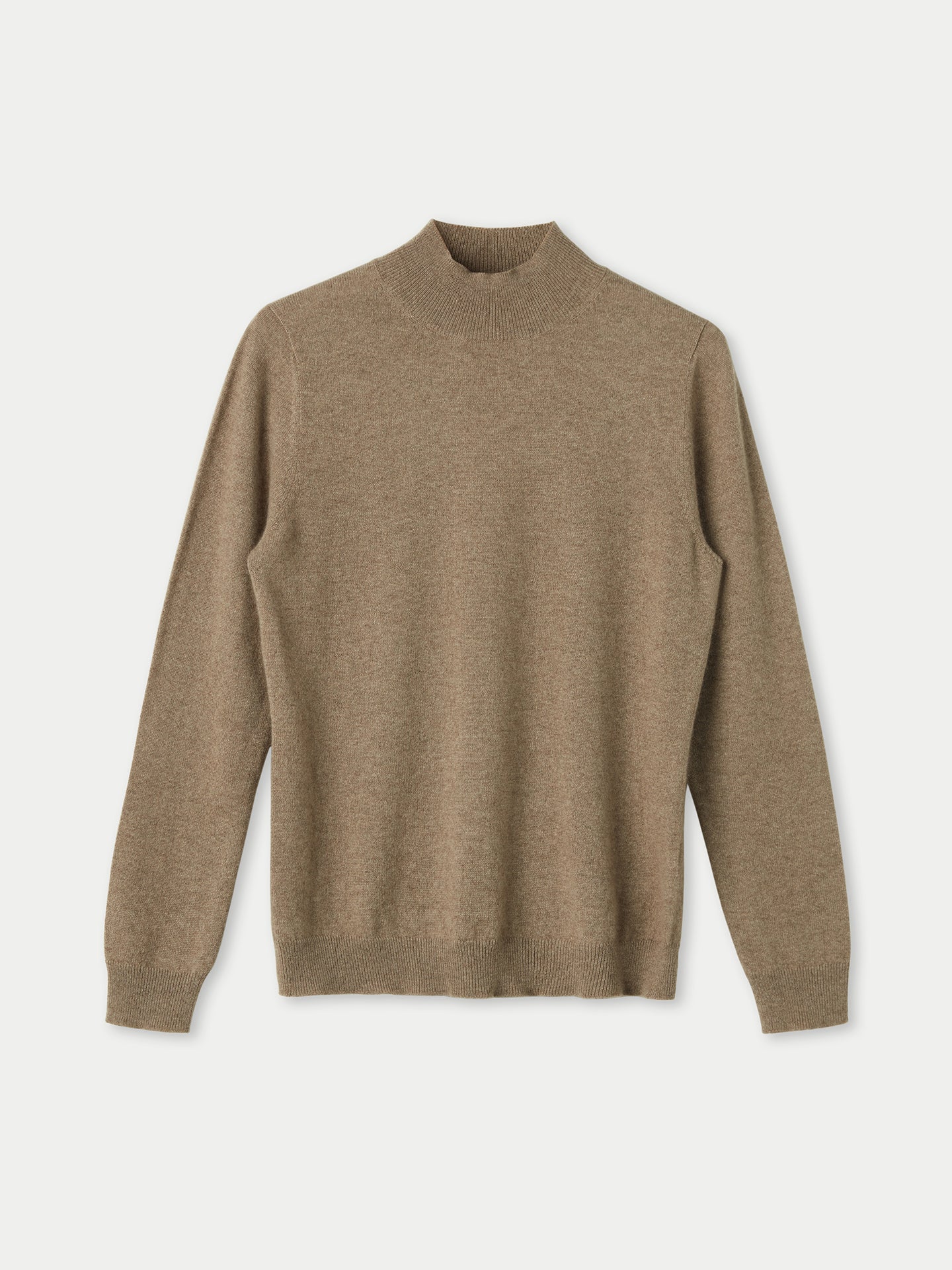 Damen Kaschmir Stehkragenpullover Taupe - Gobi Cashmere