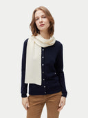 Schal mit Patentmuster Coconut Milk - Gobi Cashmere