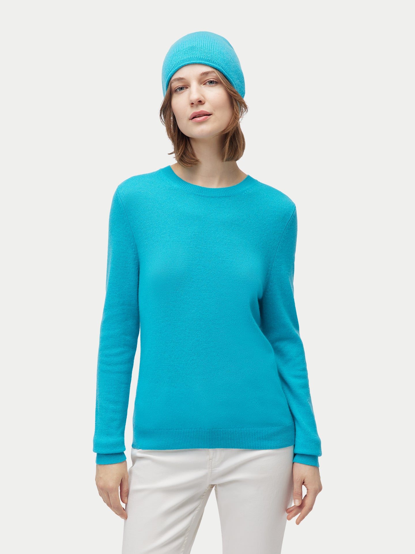 99€ Kaschmir-Set aus Pullover und Mütze