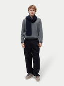 Schal mit Patentmuster Navy Blazer - Gobi Cashmere #color_navy-blazer