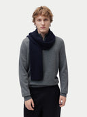 Schal mit Patentmuster Navy Blazer - Gobi Cashmere #color_navy-blazer