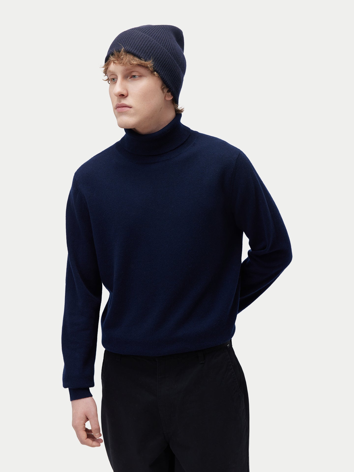 Rippenstrick Kaschmir Mütze