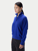 Kaschmirpullover mit kurzem Reißverschluss
