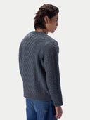 Kaschmirpullover mit Aran-Zopfmuster, Rundhals