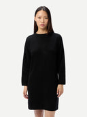 Strickkleid mit Rundhalsausschnitt Schwarz - Gobi Cashmere