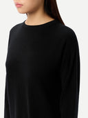 Strickkleid mit Rundhalsausschnitt Schwarz - Gobi Cashmere