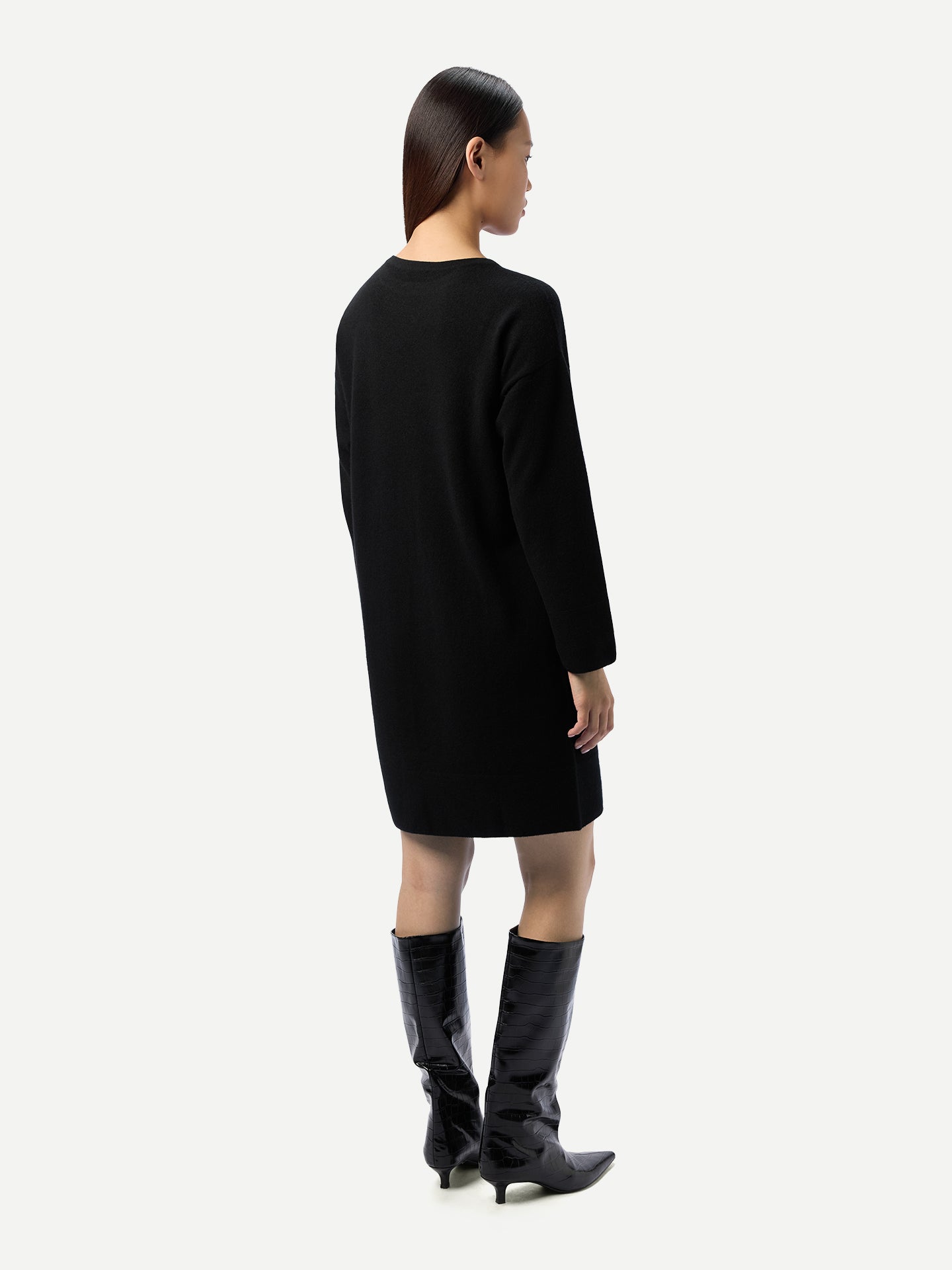 Strickkleid mit Rundhalsausschnitt