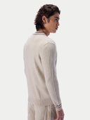 Kaschmir-Cricket-Pullover mit V-Ausschnitt